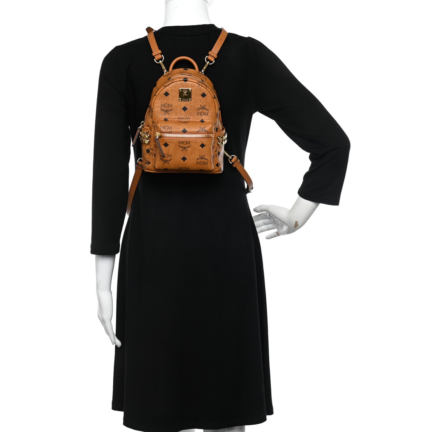 Visetos Side Stud X-Mini Stark Bebe Boo Backpack Cognac