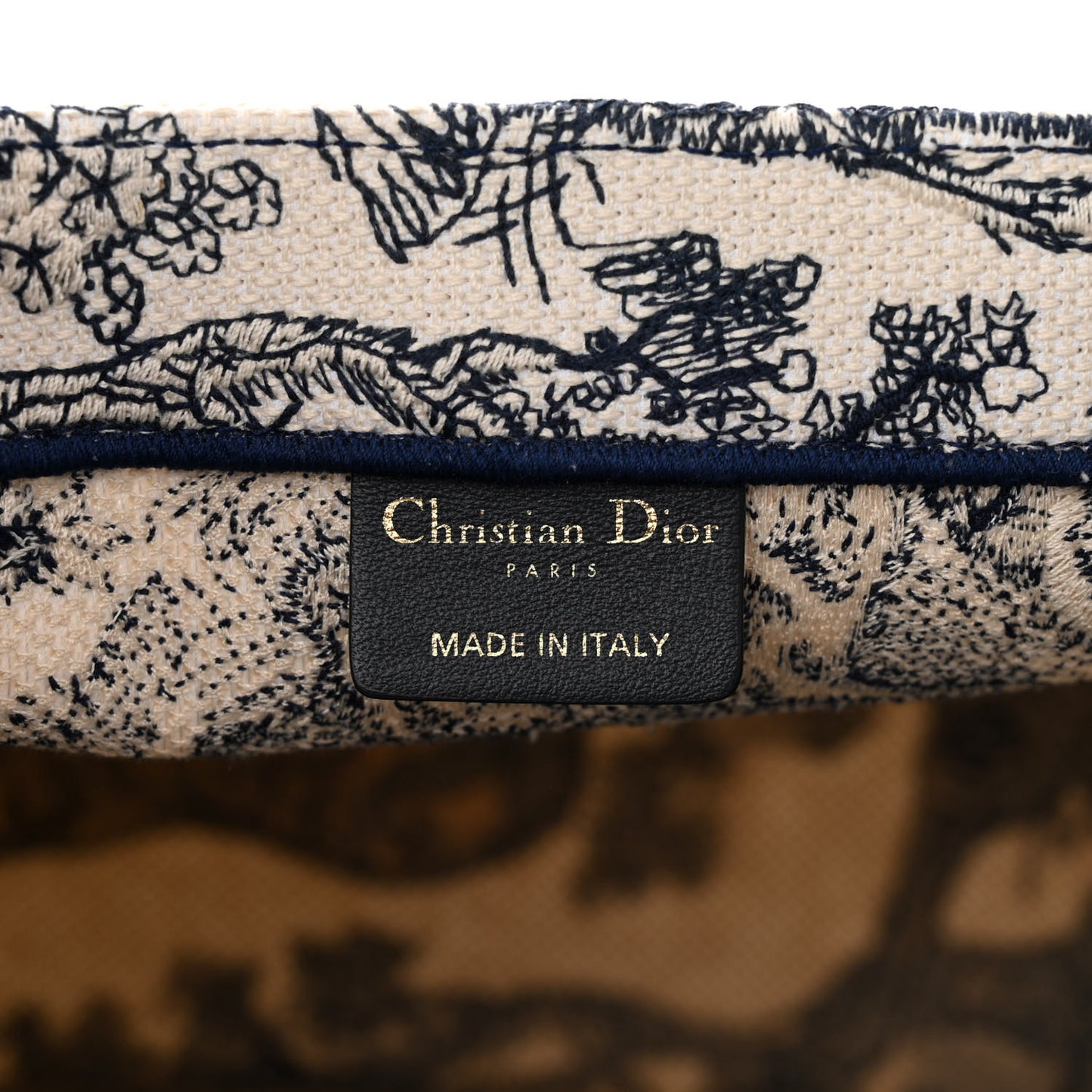 Canvas Embroidered Medium Dioriviera Toile De Jouy Book Tote Blue