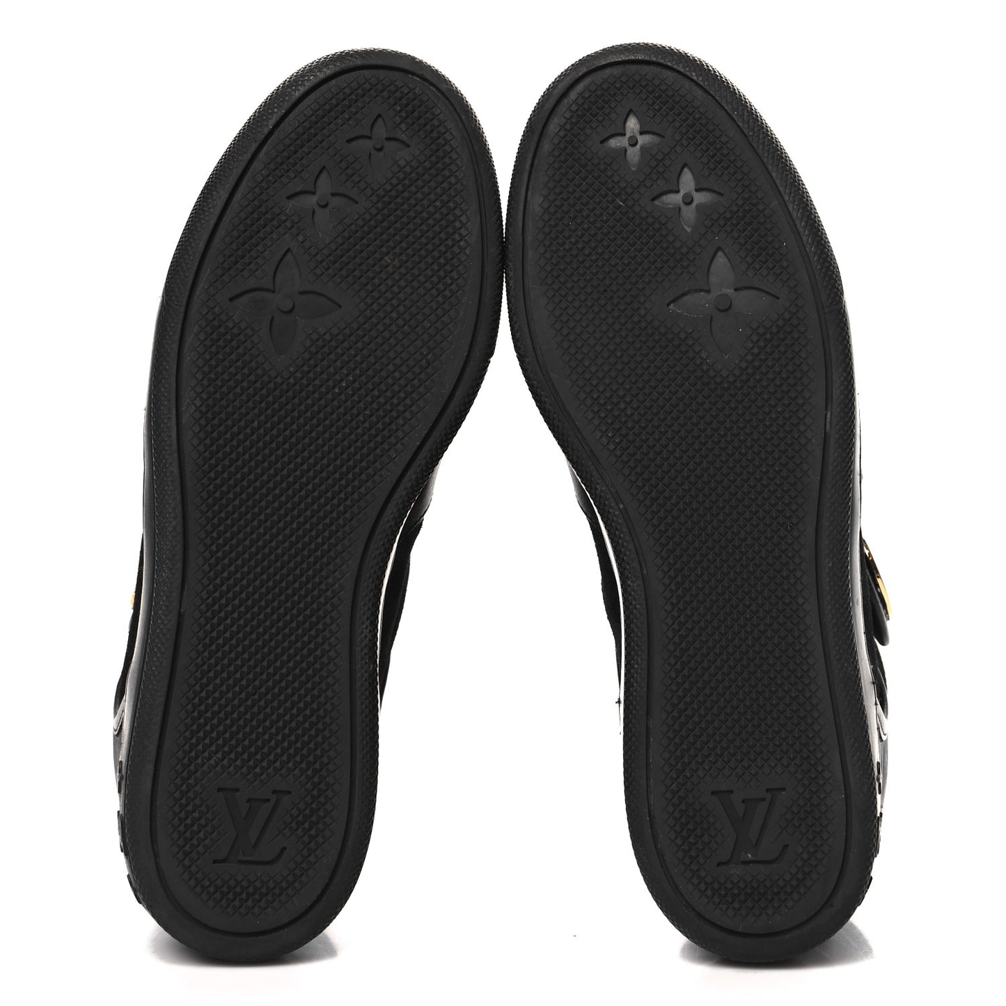 Epi Suede Postmark Wedge Sneakers 37.5 Black
