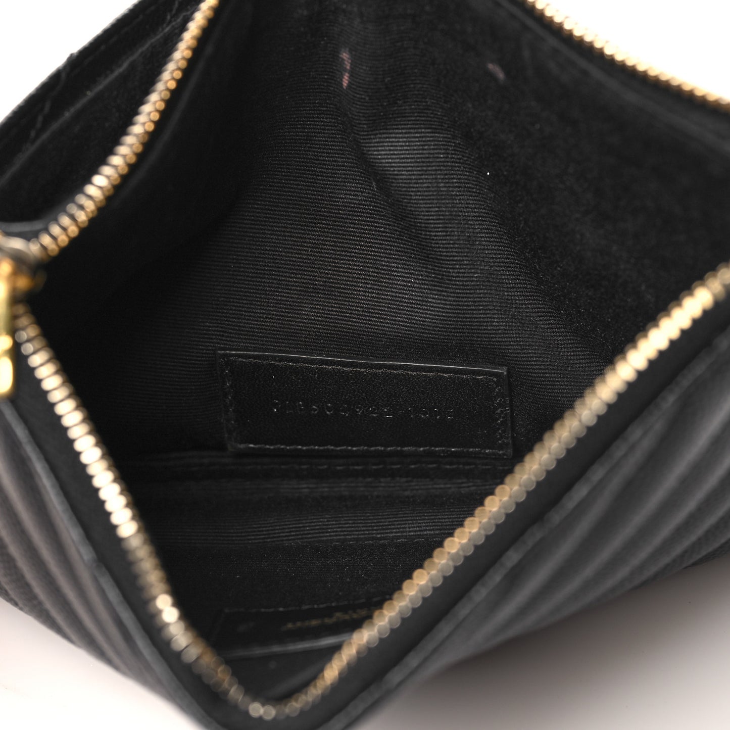 Grain De Poudre Chevron Monogram Bill Pouch Black