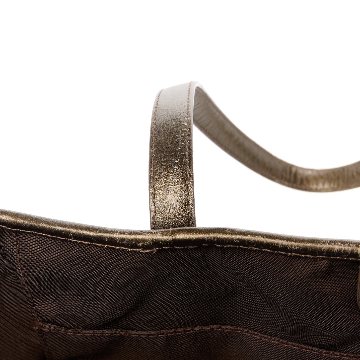Coated Canvas Cannage Medium Panarea Tote Bronze