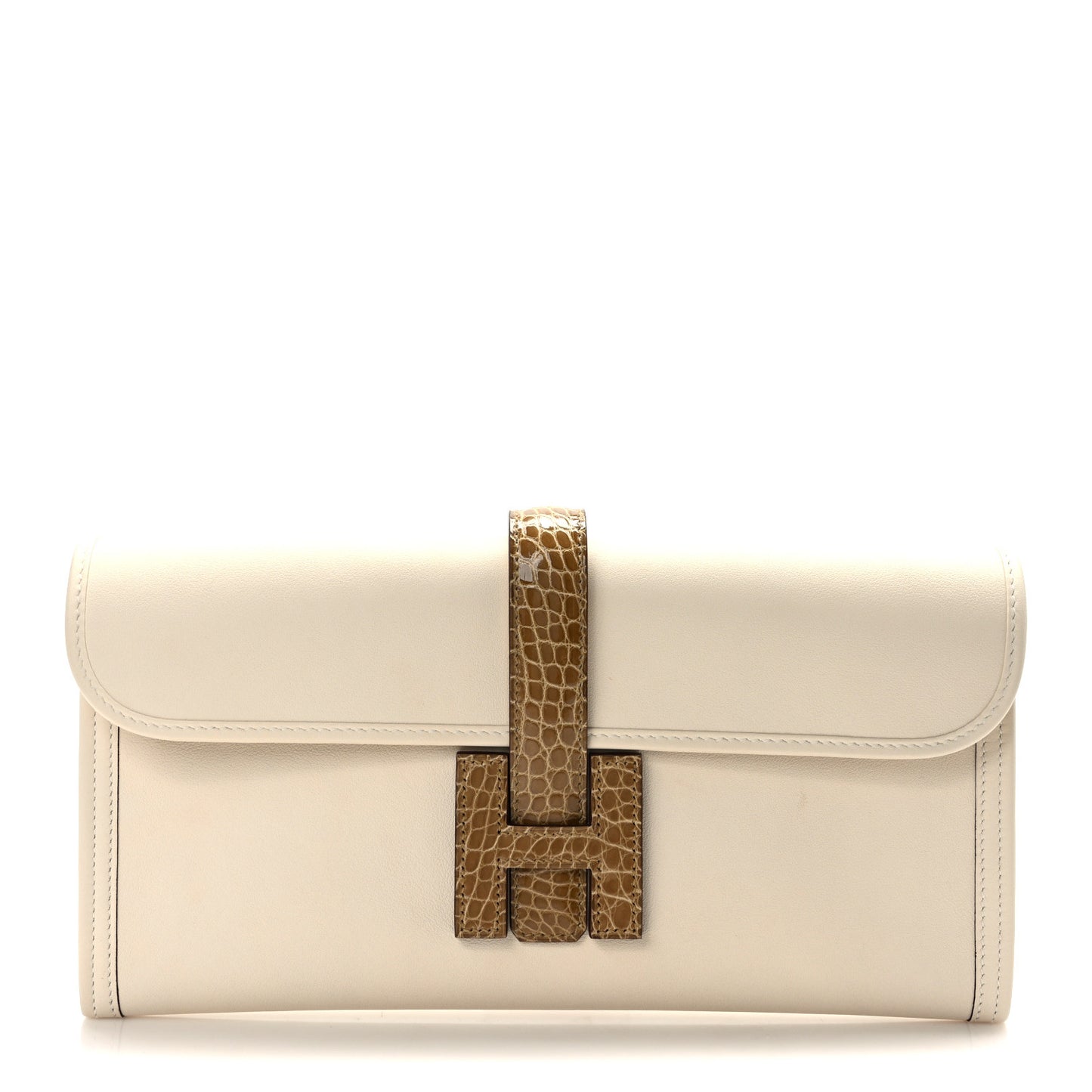 Swift Matte Alligator Jige Elan Touch 29 Clutch Nata Sable