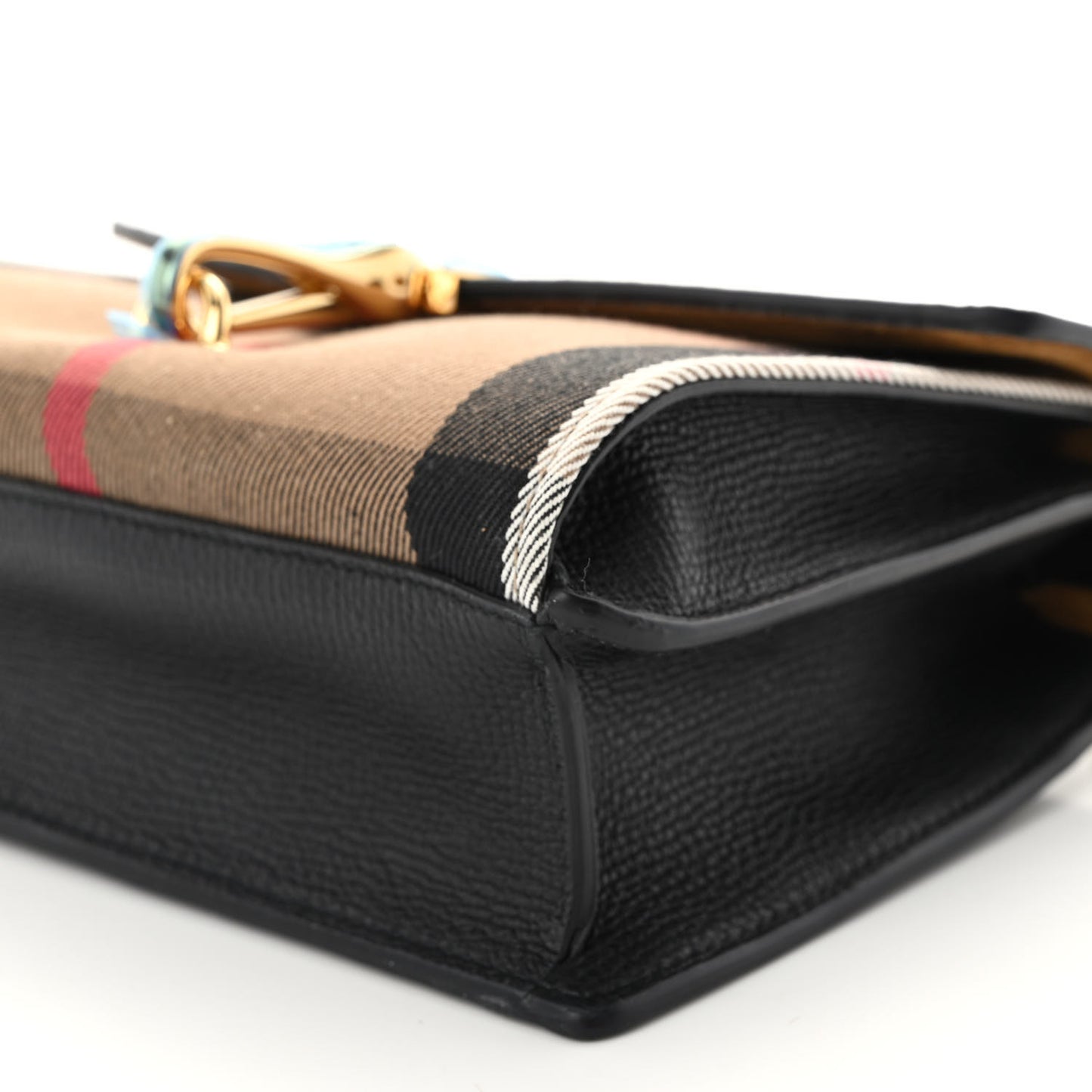 Derby Calfskin House Check Baby Macken Crossbody Bag Black