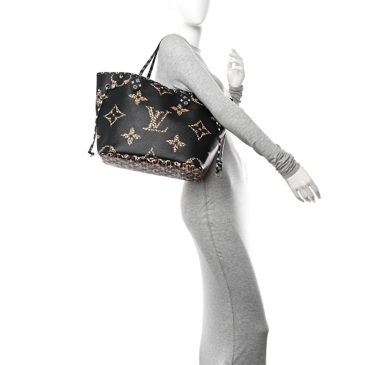 Monogram Giant Jungle Neverfull MM Black
