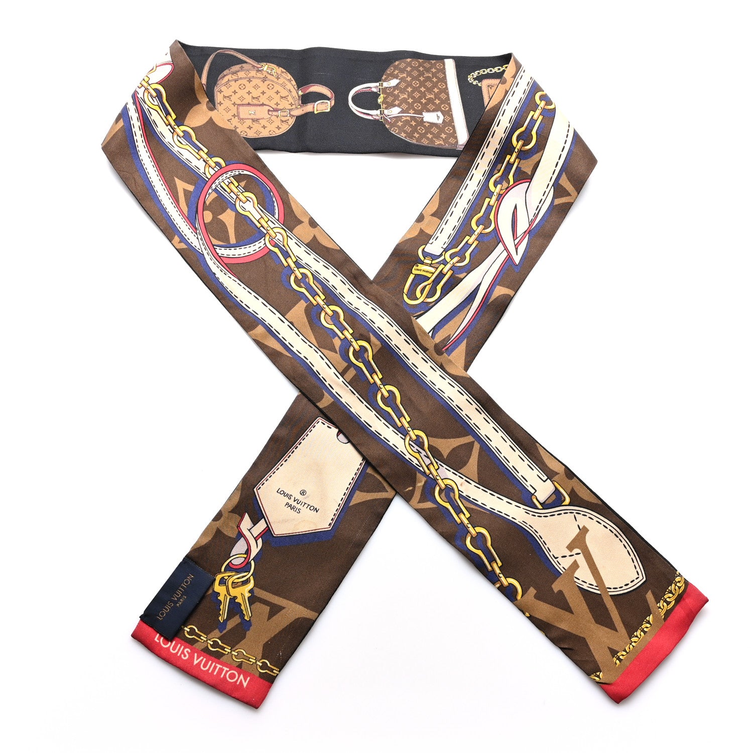 Louis Vuitton Silk Monogram Tribute To Bandeau Marron 1 of 3