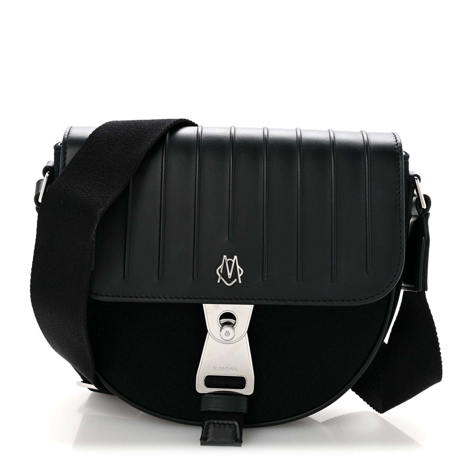 Rimowa Calfskin Canvas Never Still Crossbody Flap Bag Black