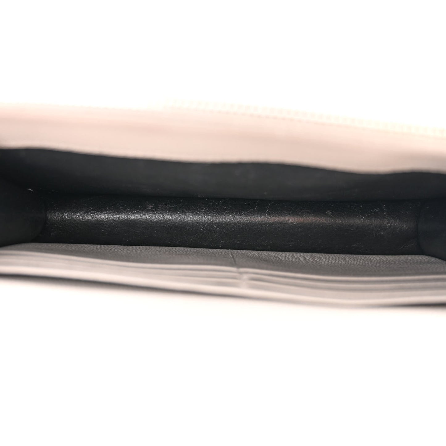 Grain De Poudre Matelasse Chevron Monogram Envelope Chain Wallet Fog