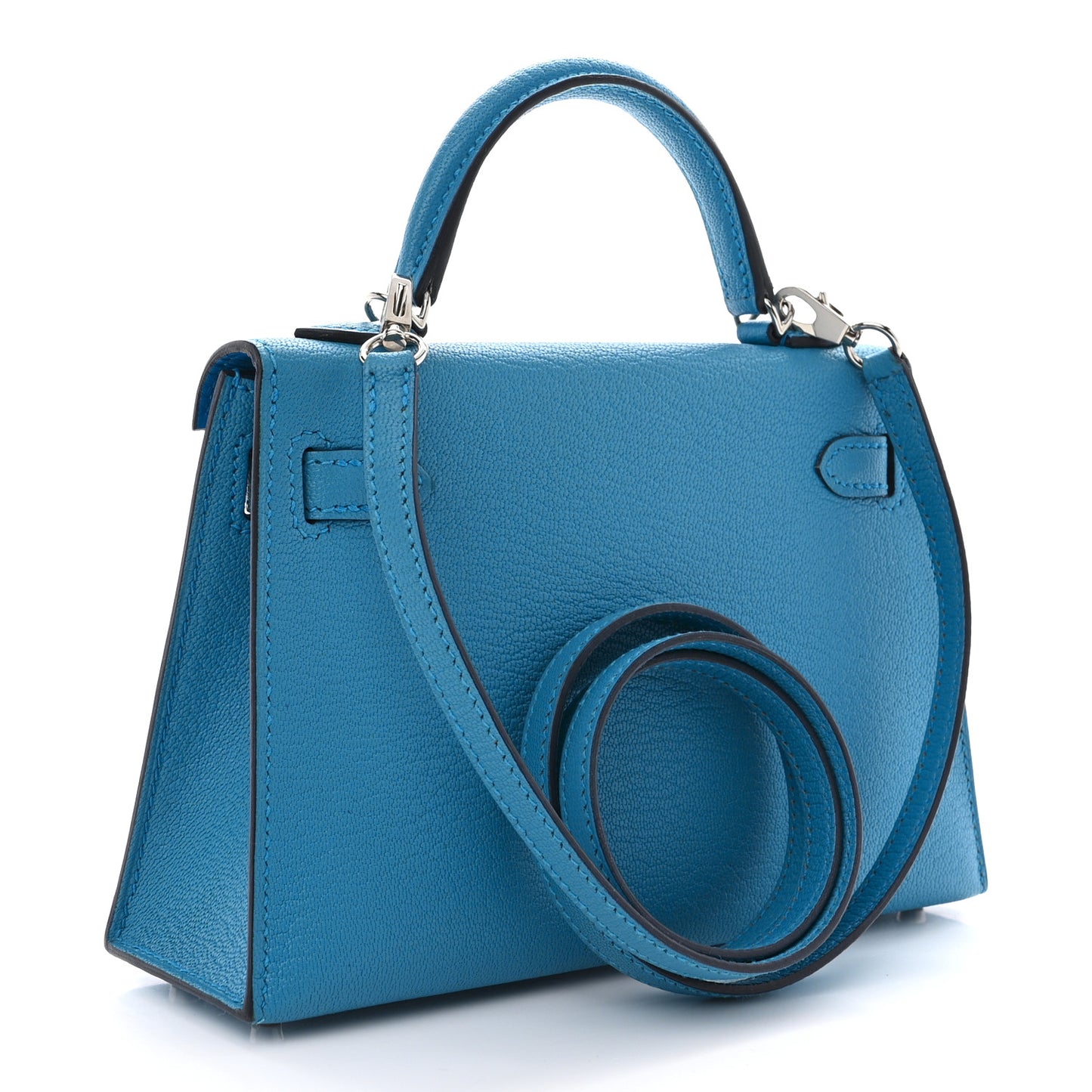 Chevre Mysore Mini Kelly Sellier 20 Bleu Frida