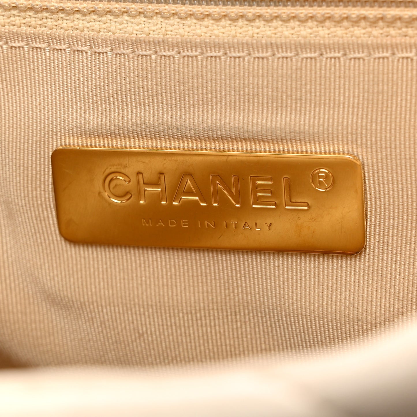 Lambskin Quilted Medium Chanel 19 Flap Beige