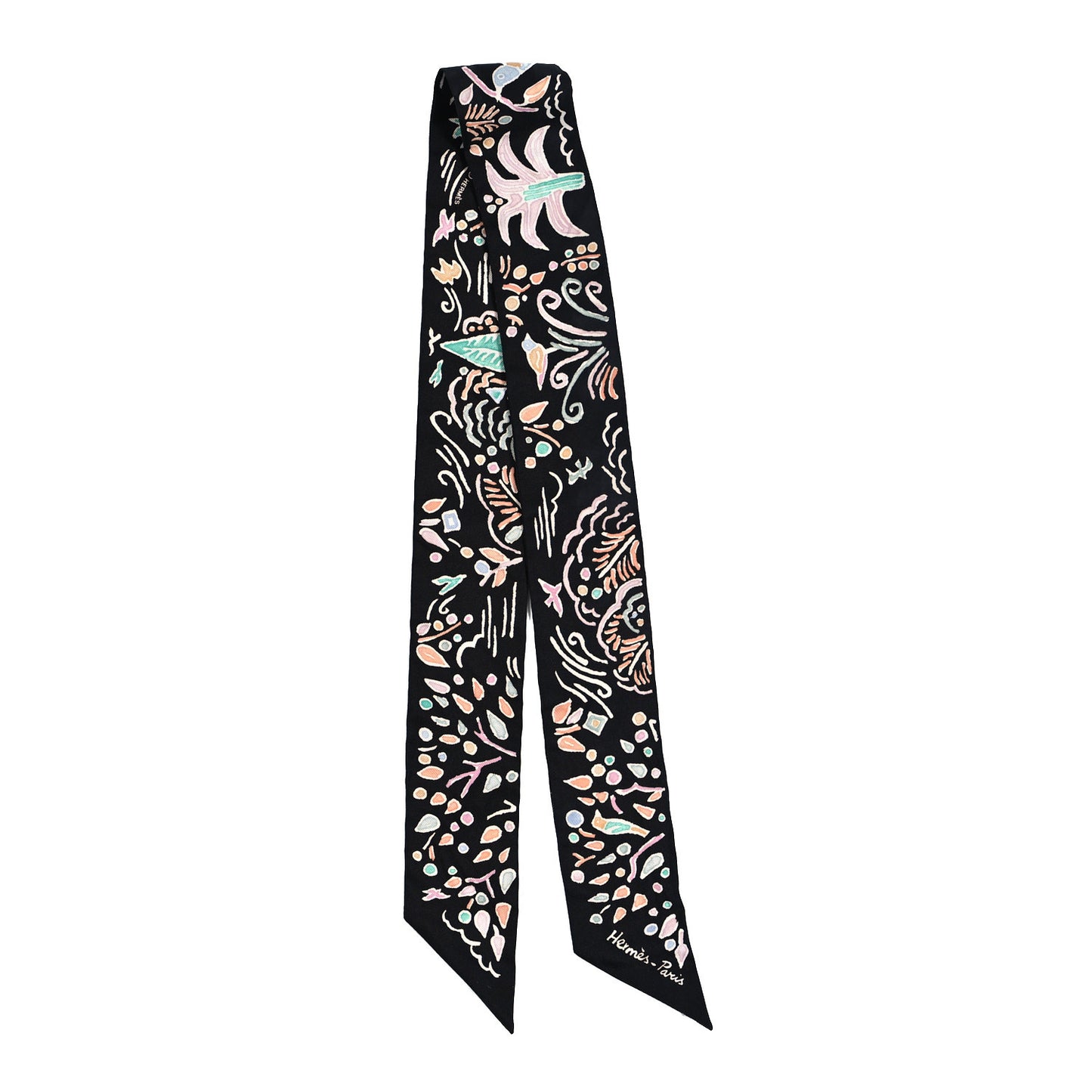 Silk Isola Di Primavera Twilly Black Vert Rose