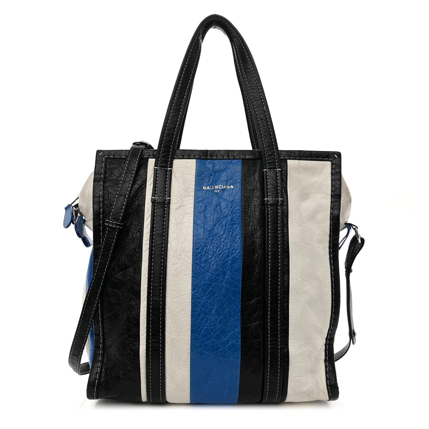 Agneau Arena Multicolore S Bazar Shopper Tote Bleu White Black