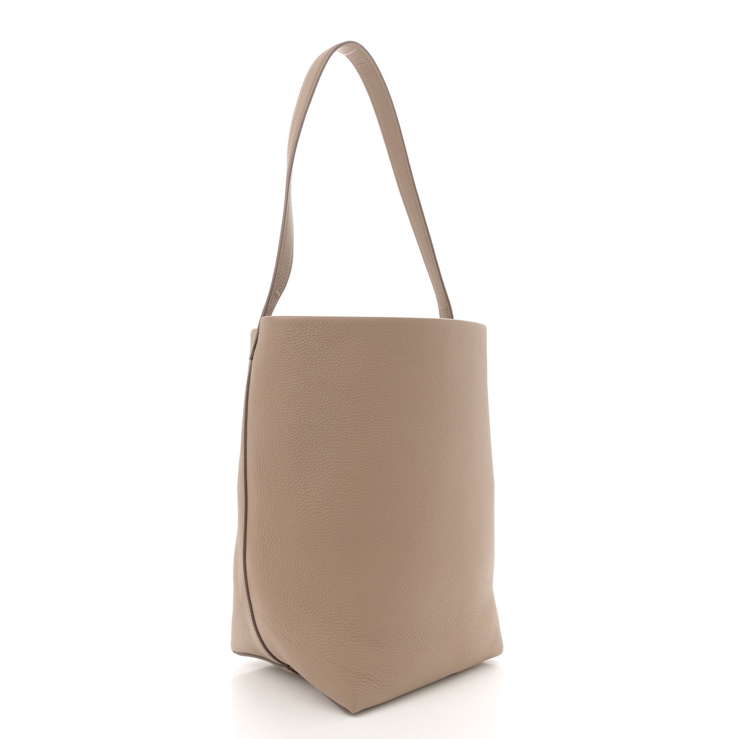 Grained Calfskin Medium N/S Park Tote Dark Taupe