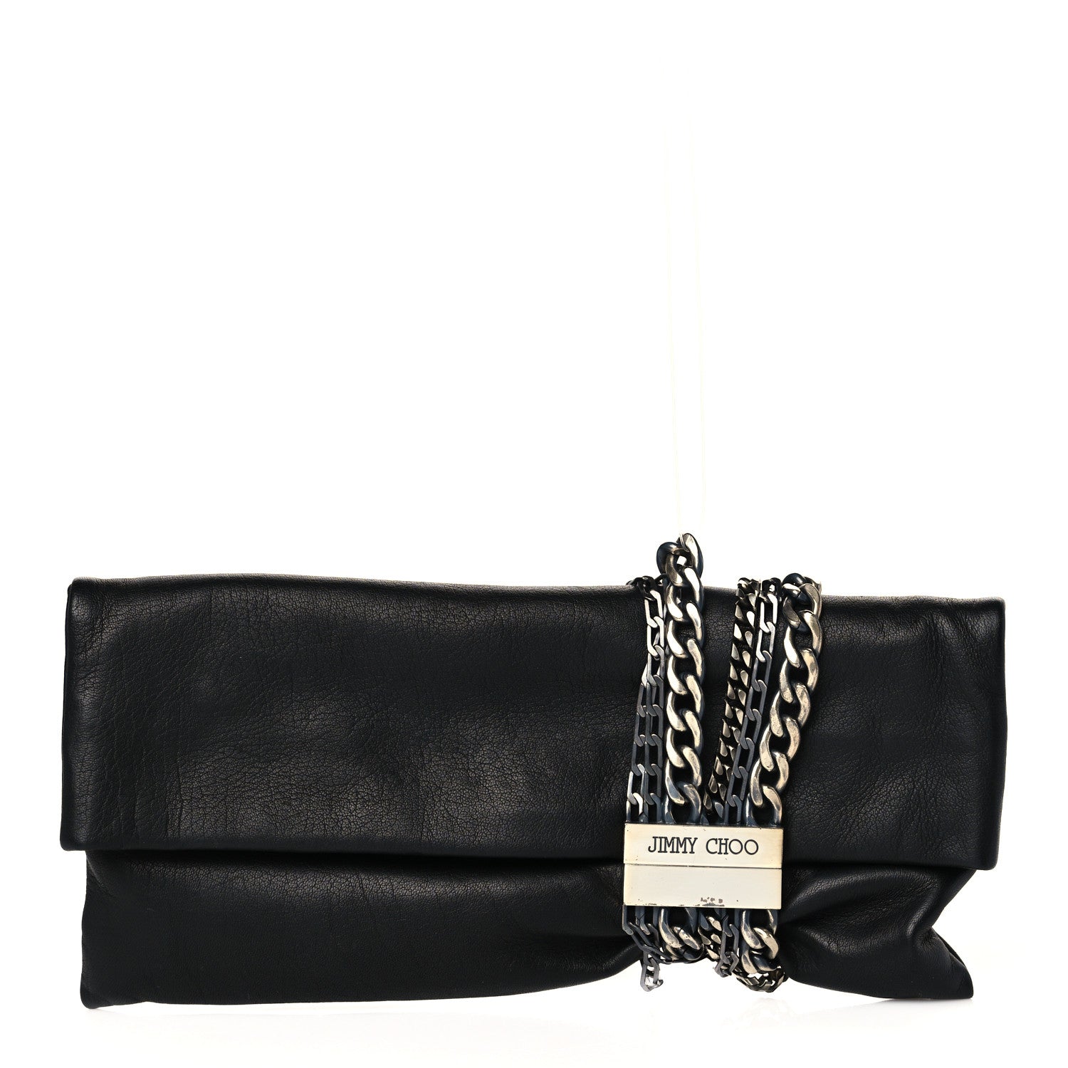 Jimmy Choo Calfskin Chandra Clutch Black 1110548 – FASHIONPHILE