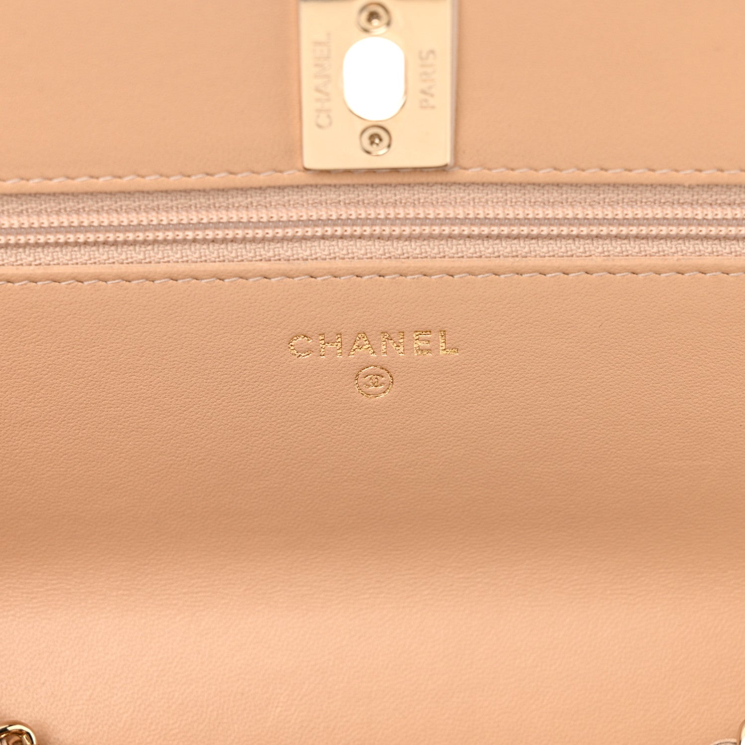 Chanel Snakeskin Wallet On Chain WOC Beige 6 of 11
