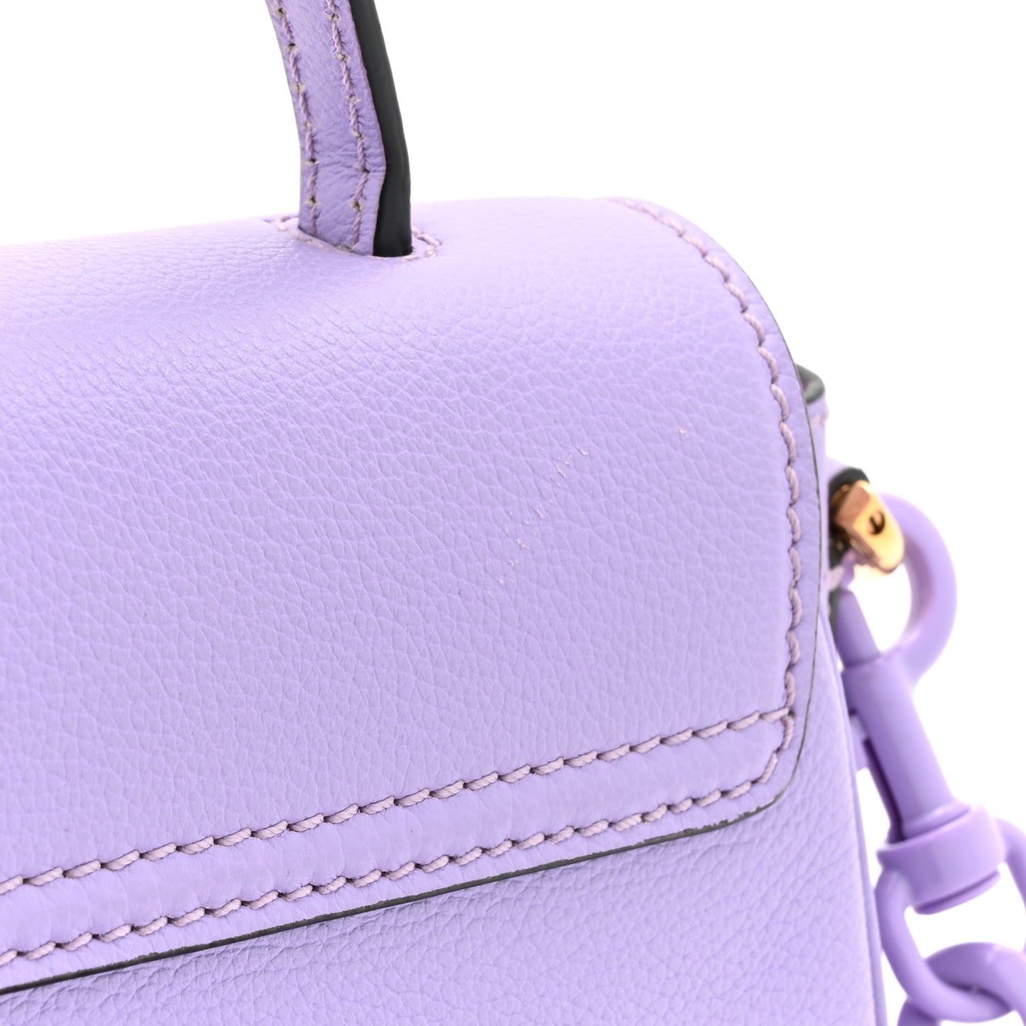 Calfskin Medusa Small Top Handle Handbag Lilac