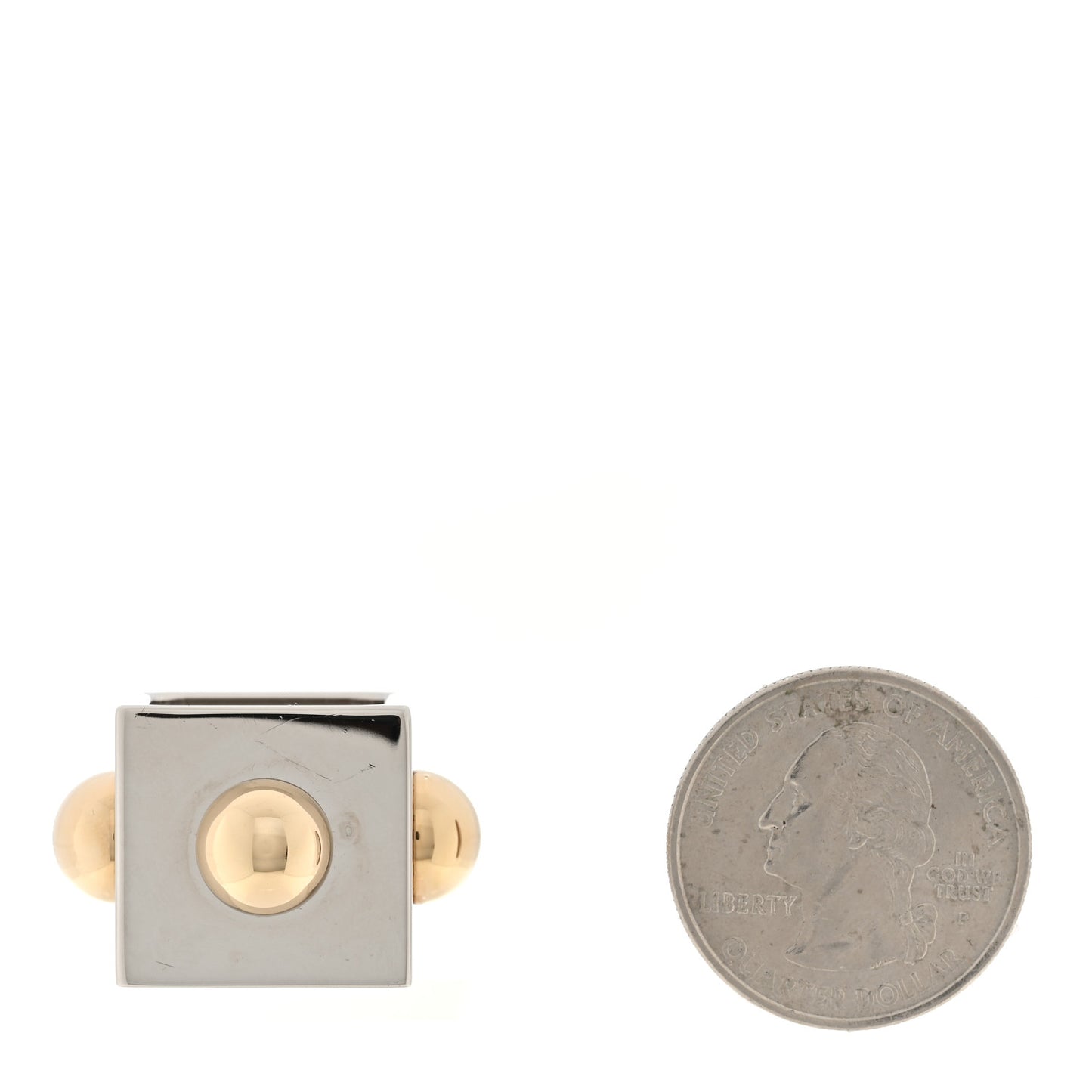 Palladium Permabrass Cube Collier De Chien Scarf Ring