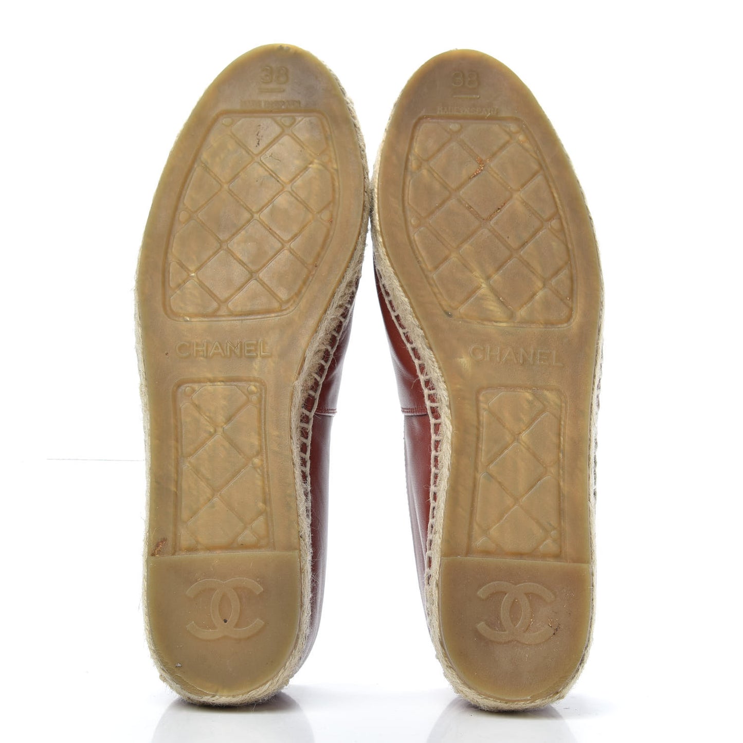 Lambskin CC Espadrilles 38 Brown