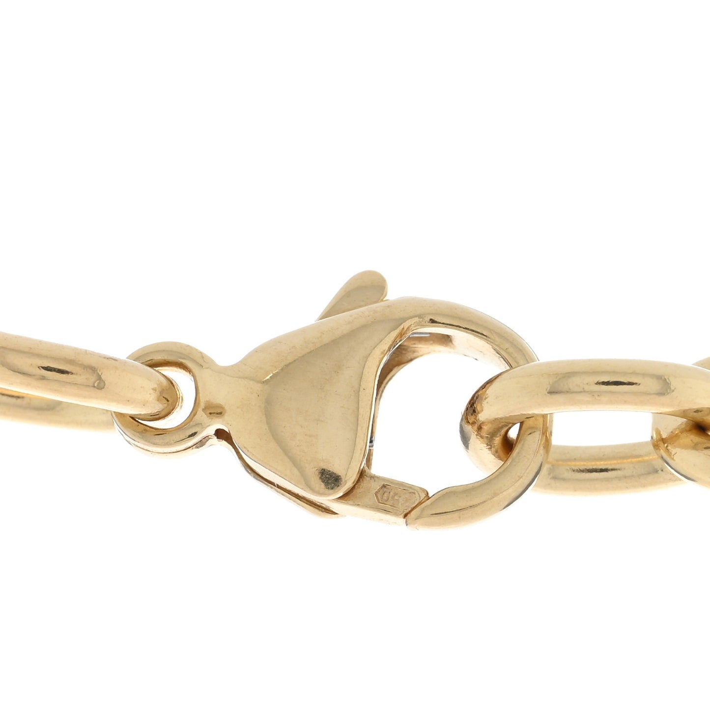 18K Yellow Gold Heart Tag Necklace