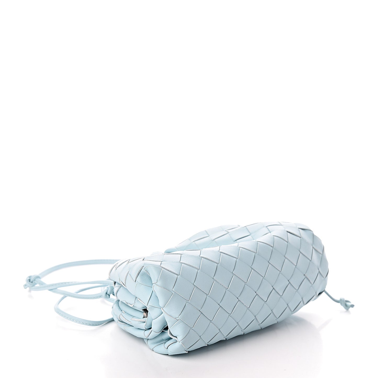 Nappa Intrecciato The Mini Pouch Topazio Silver