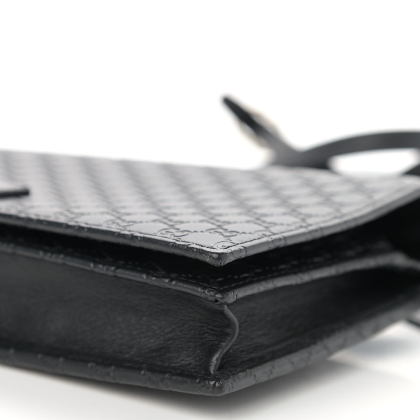 Microguccissima Crossbody Wallet Black