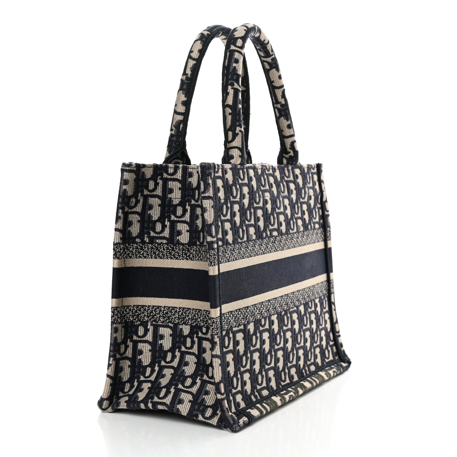 Christian Dior Oblique Small Book Tote Blue Multicolor 3 of 15