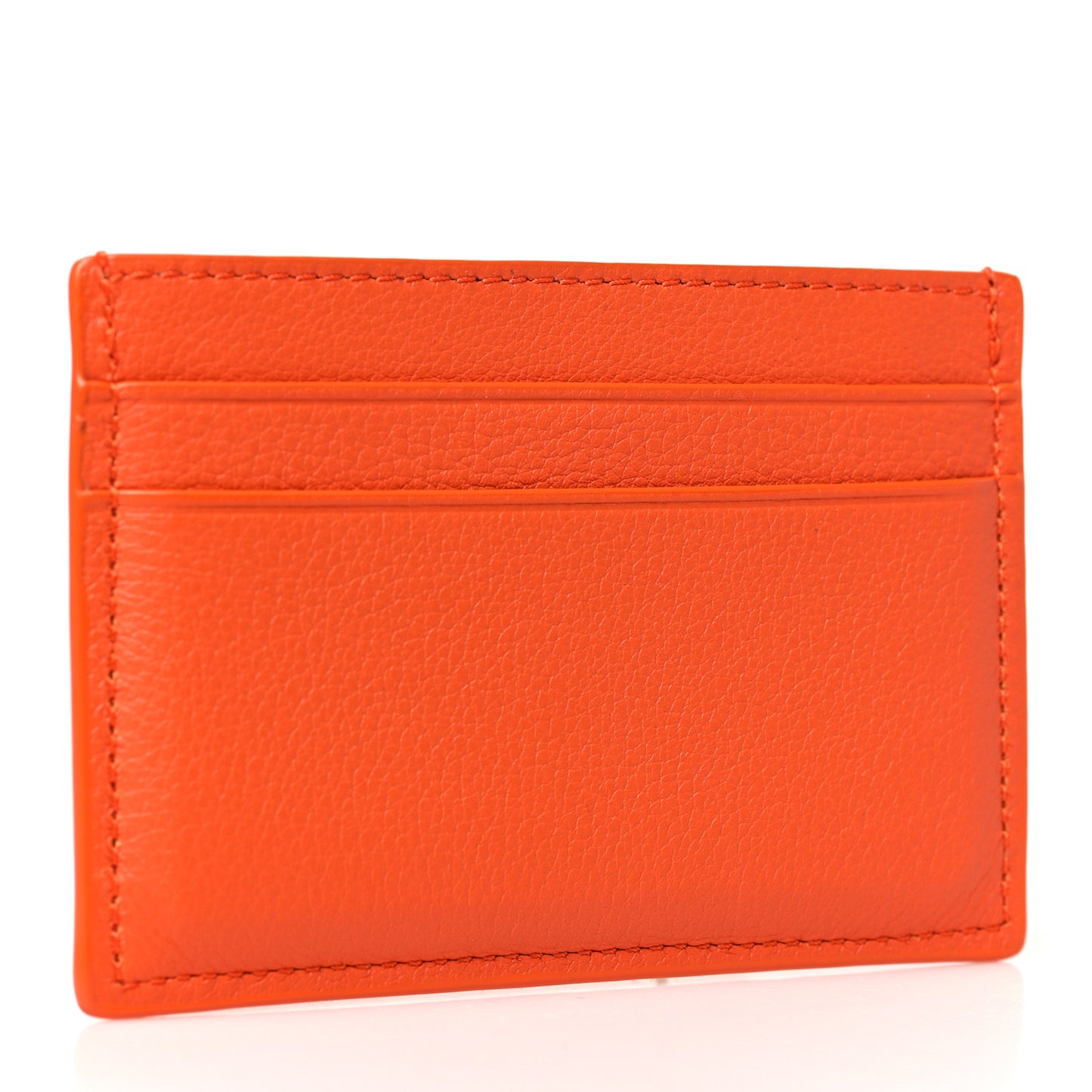 X HOWL'S MOVING CASTLE Calfskin Calcifer Card Holder Orange