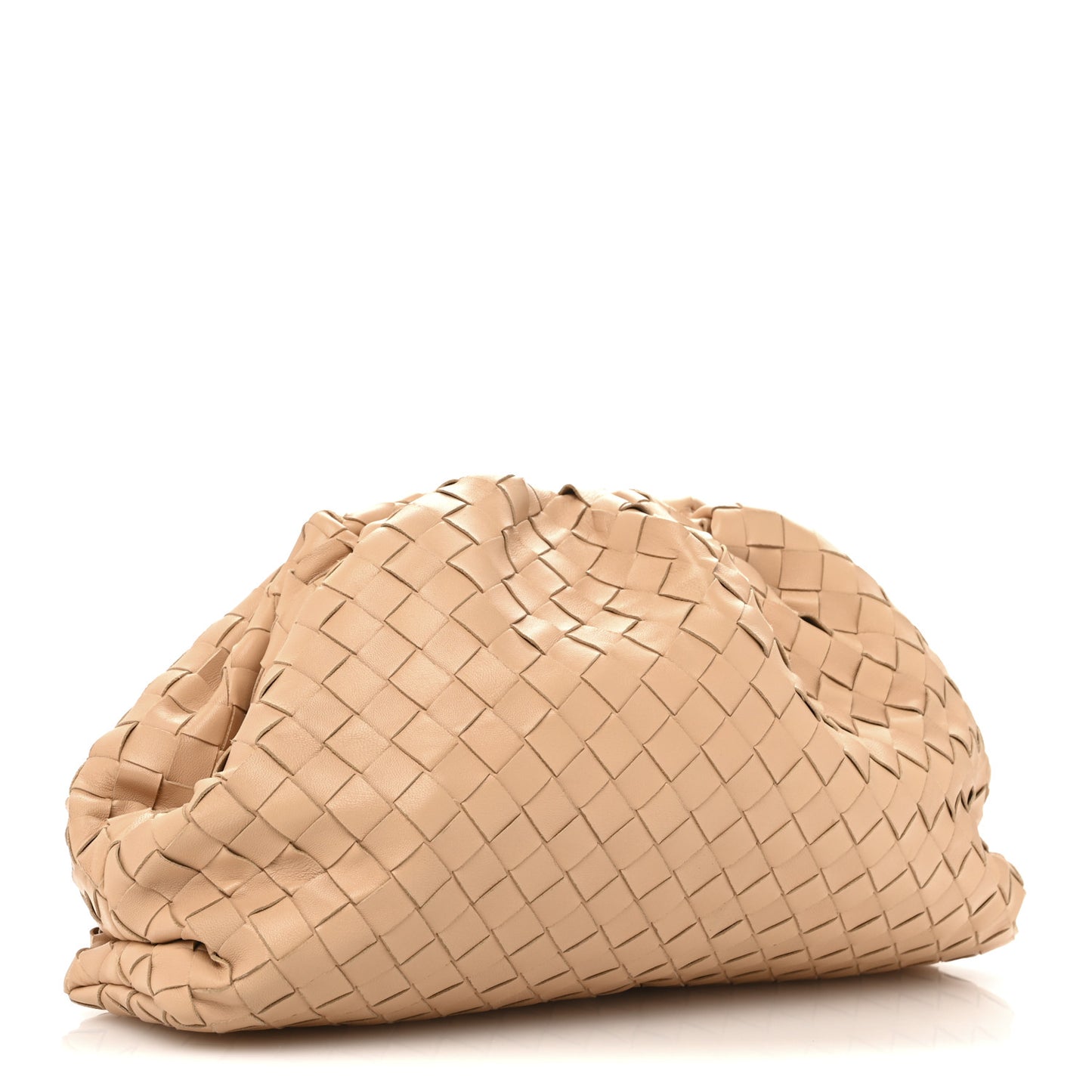 Nappa Maxi Intrecciato The Pouch Oversized Clutch Almond