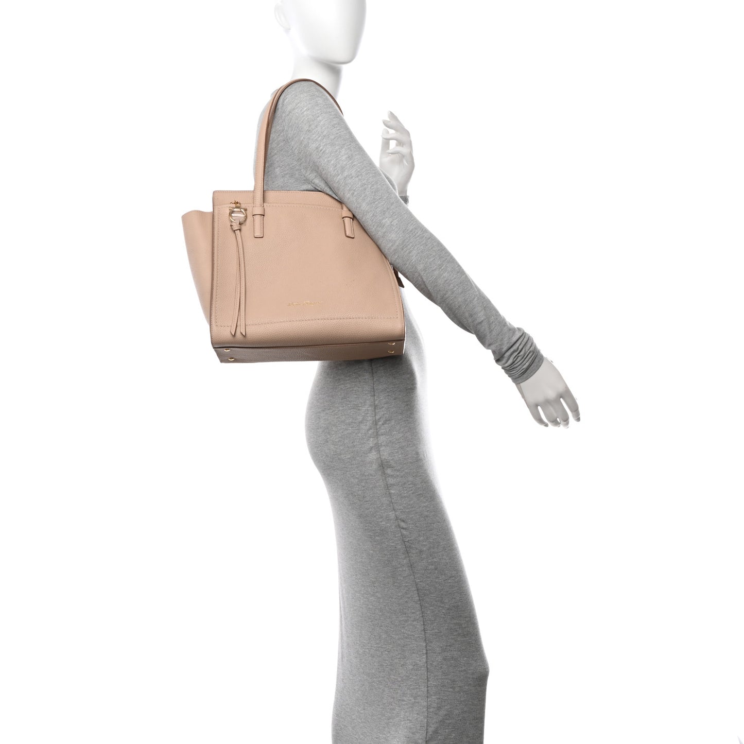 Calfskin Double Handle Medium Amy New Bisque