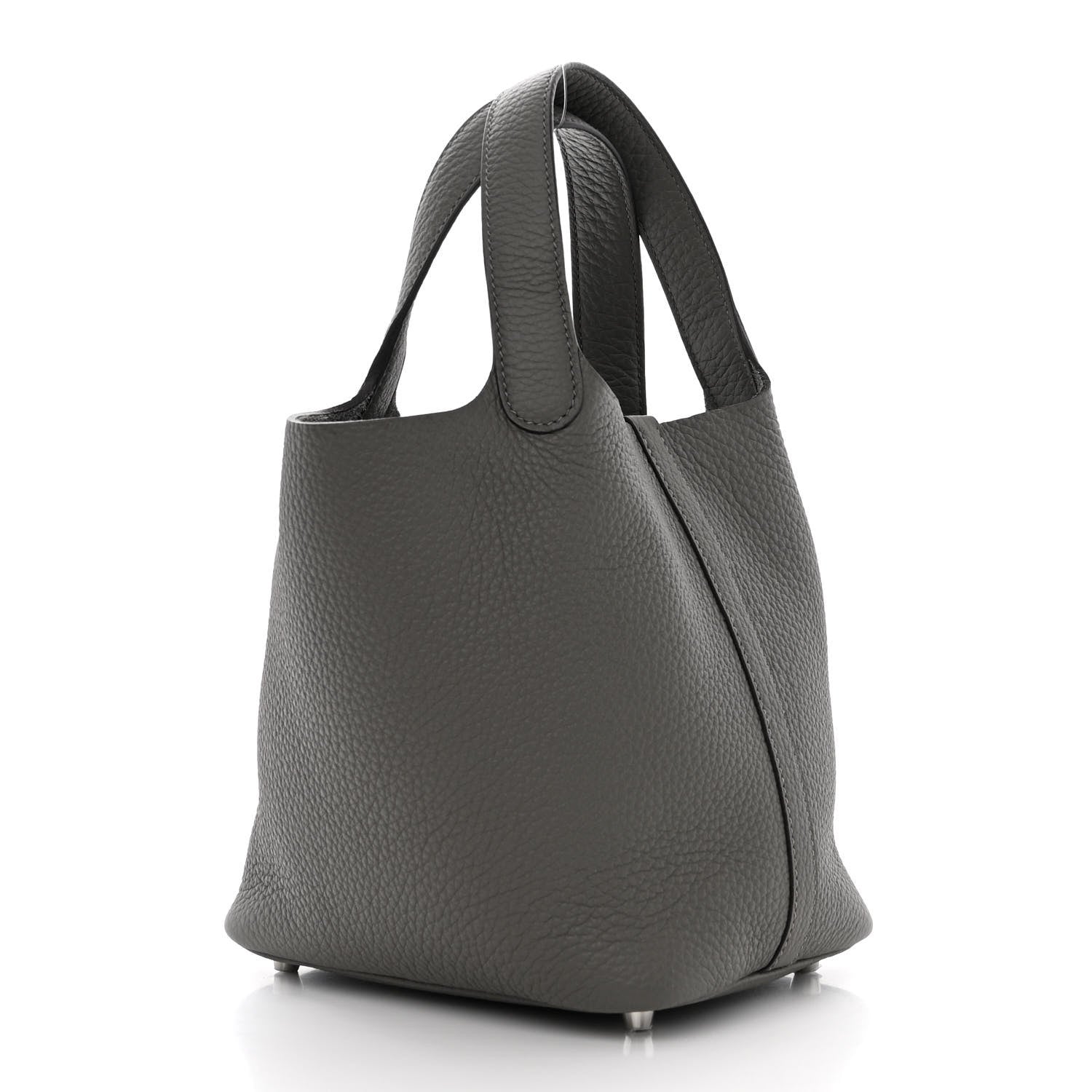 Hermes Taurillon Clemence Picotin Lock 18 PM Gris Meyer 4 of 11
