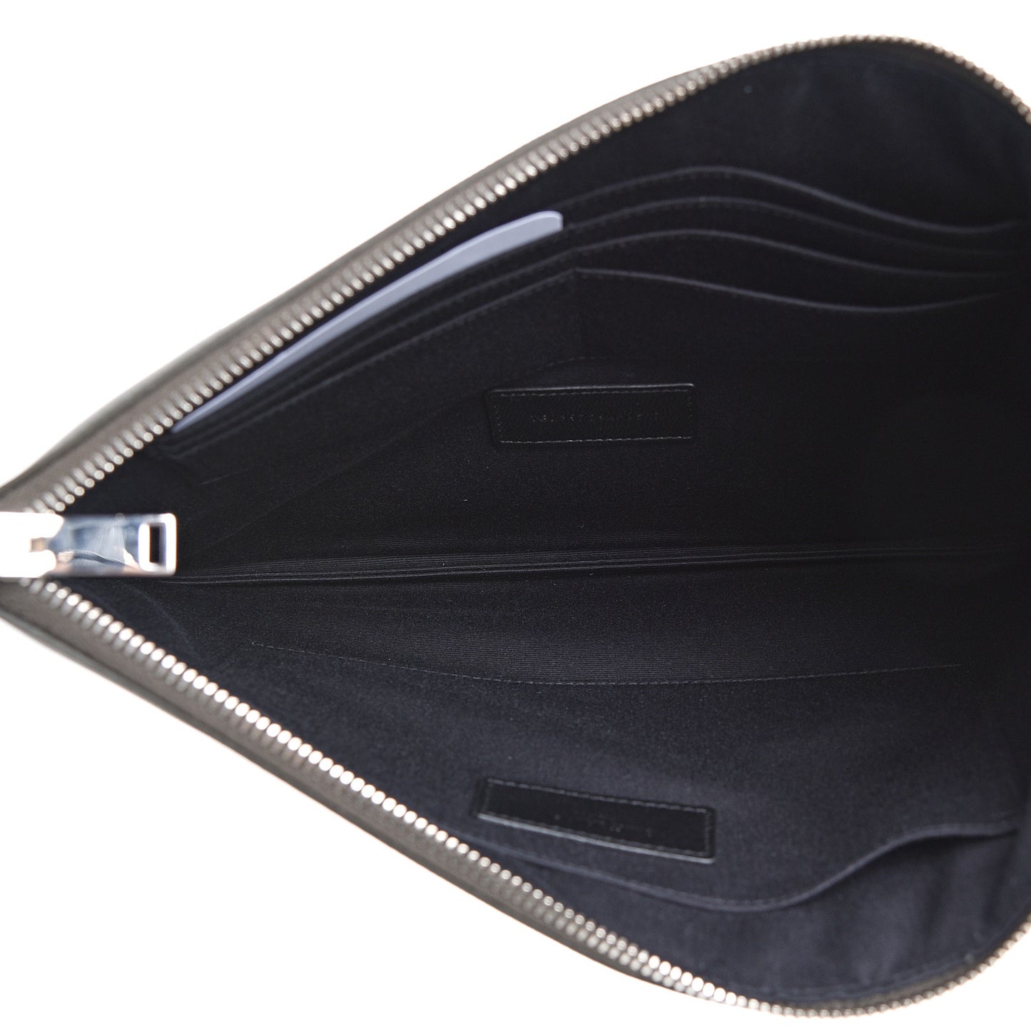 Matte Grain De Poudre Zipped Document Holder Khaki