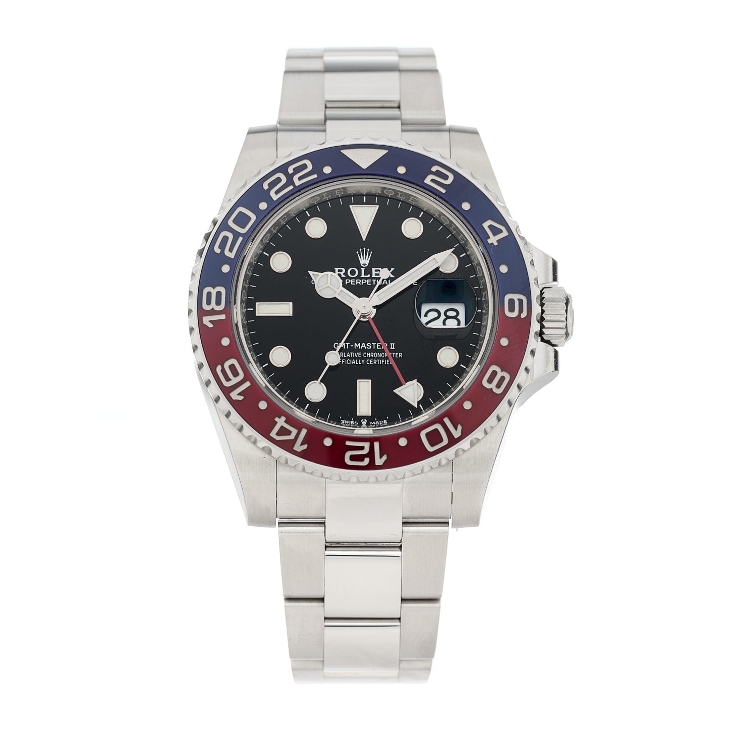 Stainless Steel 40mm Oyster Perpetual Date GMT Master Ⅱ Pepsi Watch 126710BLRO