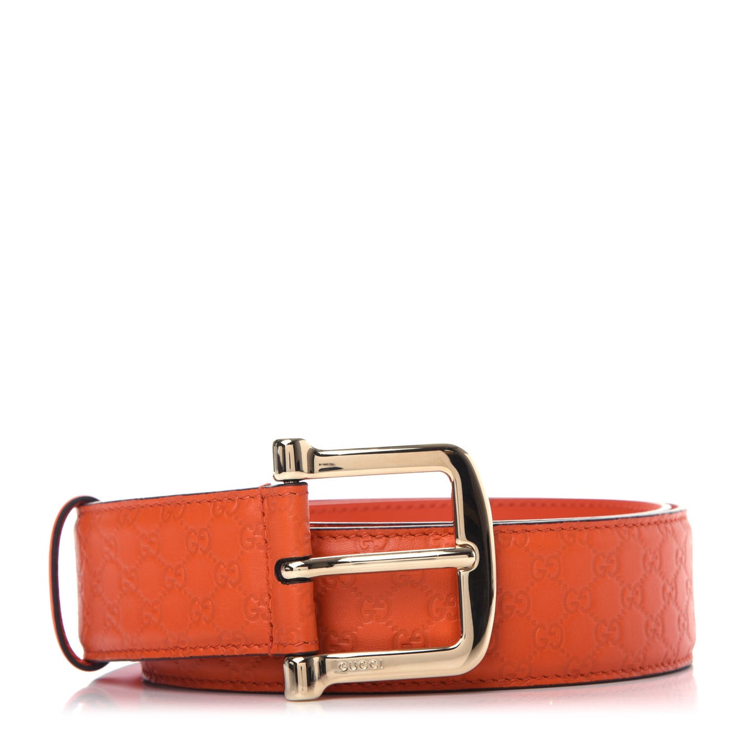 Soft Microguccissima 40mm Belt 80 32 Sun Orange