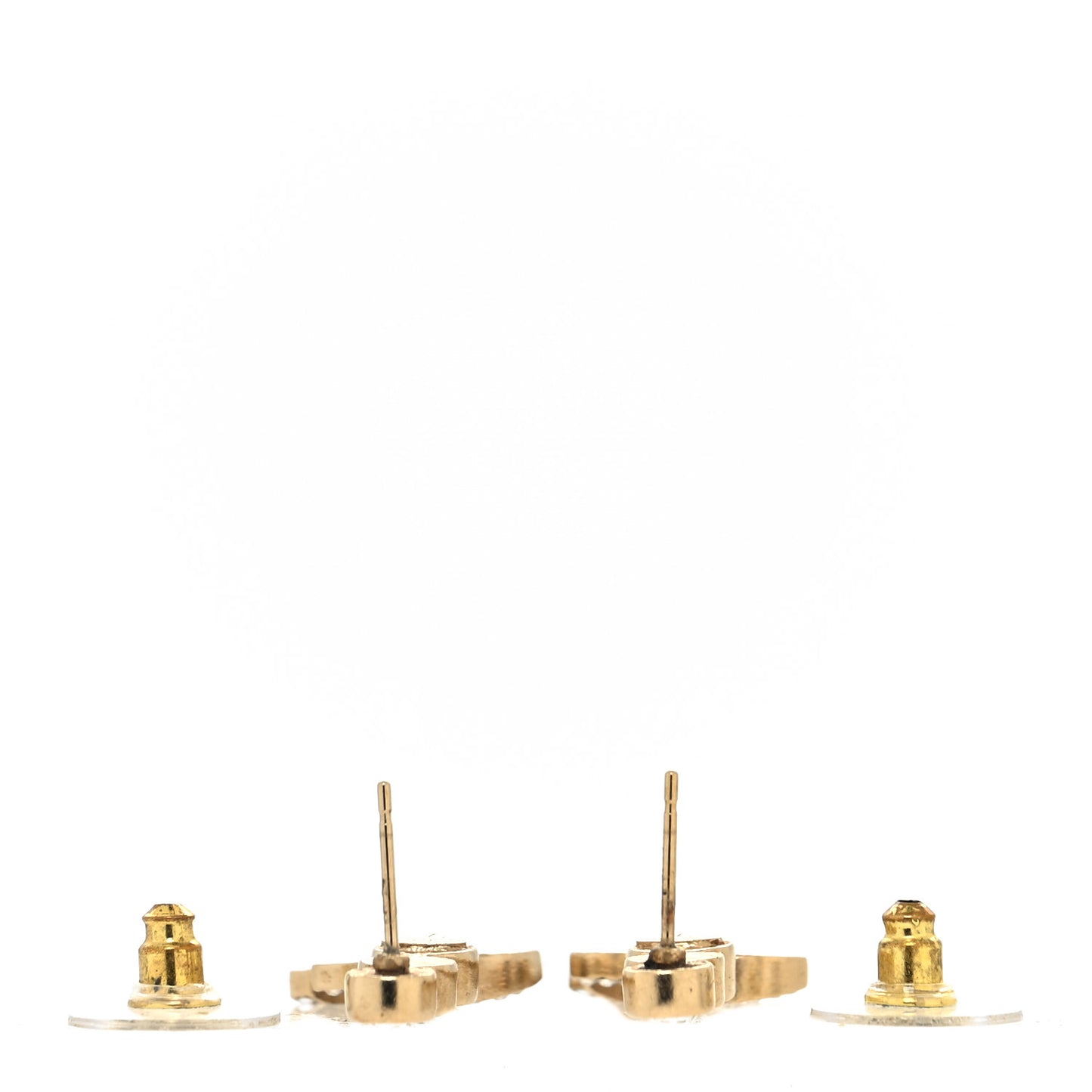 Crystal CC Drop Earrings Gold