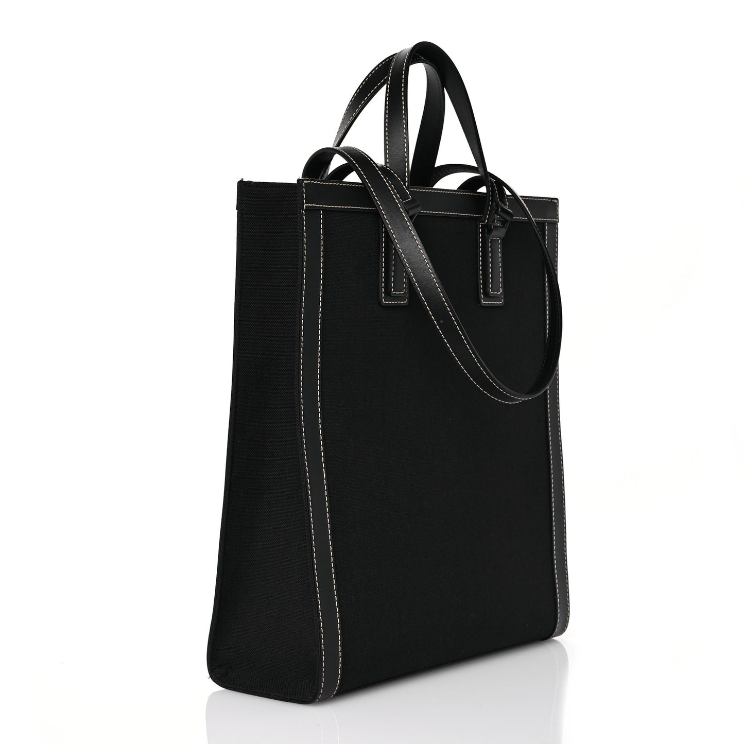 Napacot Canvas Spanish Calfskin Medium Klassik Tote Black