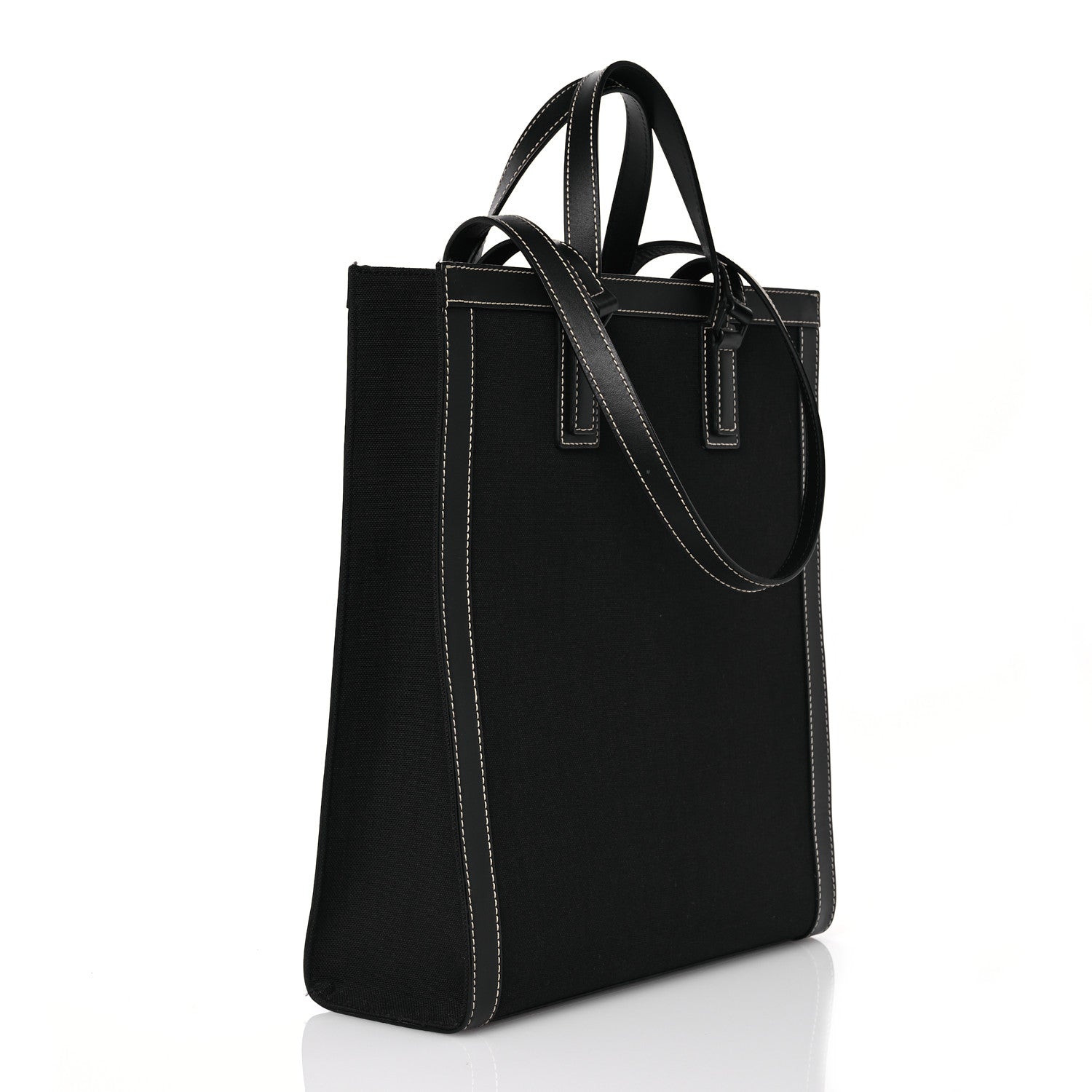 MCM Napacot Canvas Spanish Calfskin Medium Klassik Tote Black 3 of 17