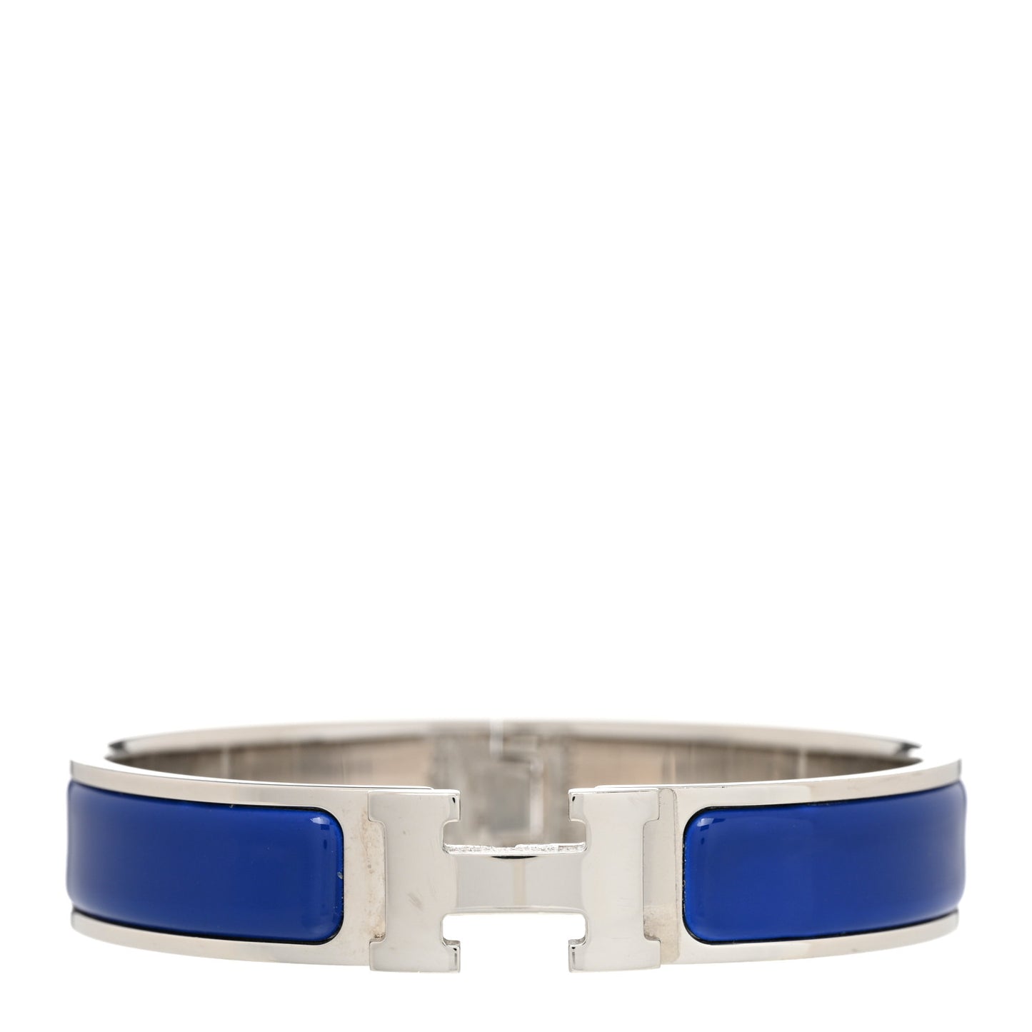 Narrow Enamel Clic Clac H Bracelet PM Bleu Royal