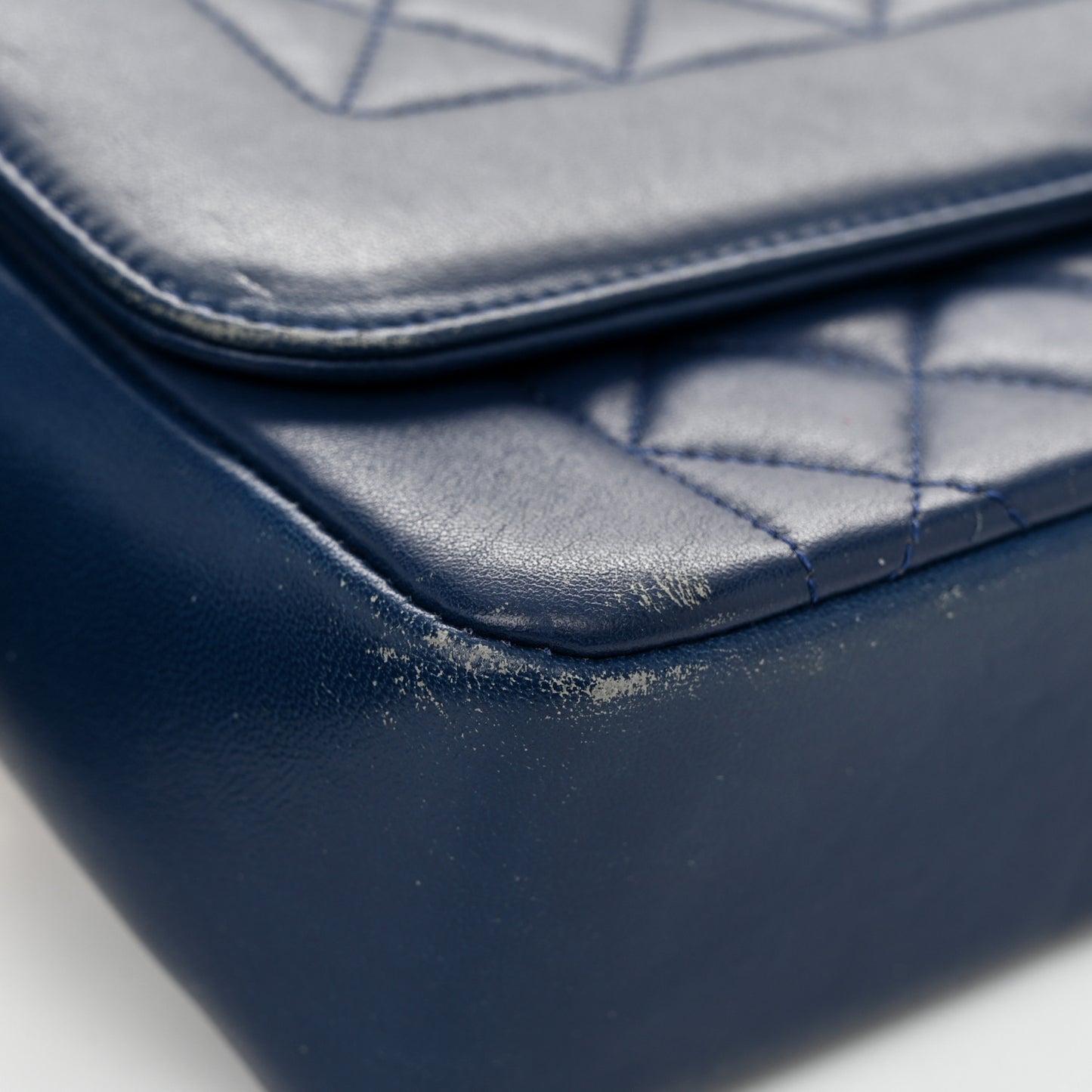Lambskin Quilted Large Chic With Me Flap Navy