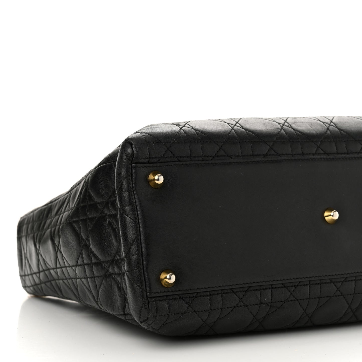 Lambskin Cannage Large Lady Dior Black
