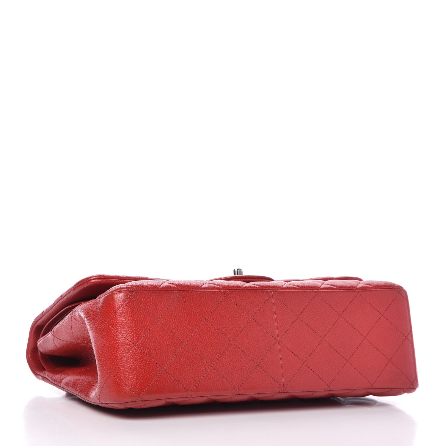 Chanel Caviar Quilted Jumbo Double Flap Red 4 of 12
