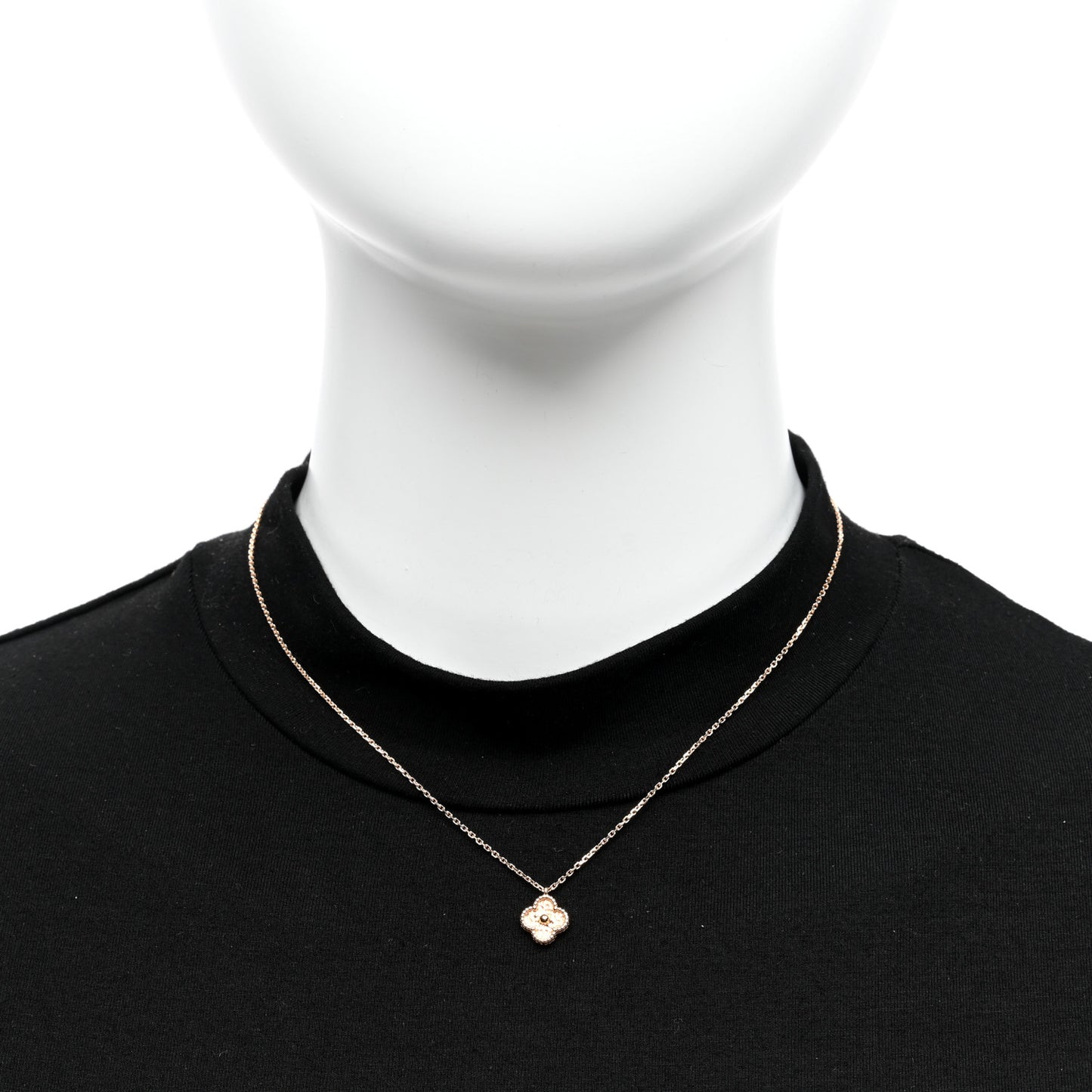 18K Rose Gold Sweet Alhambra Pendant Necklace