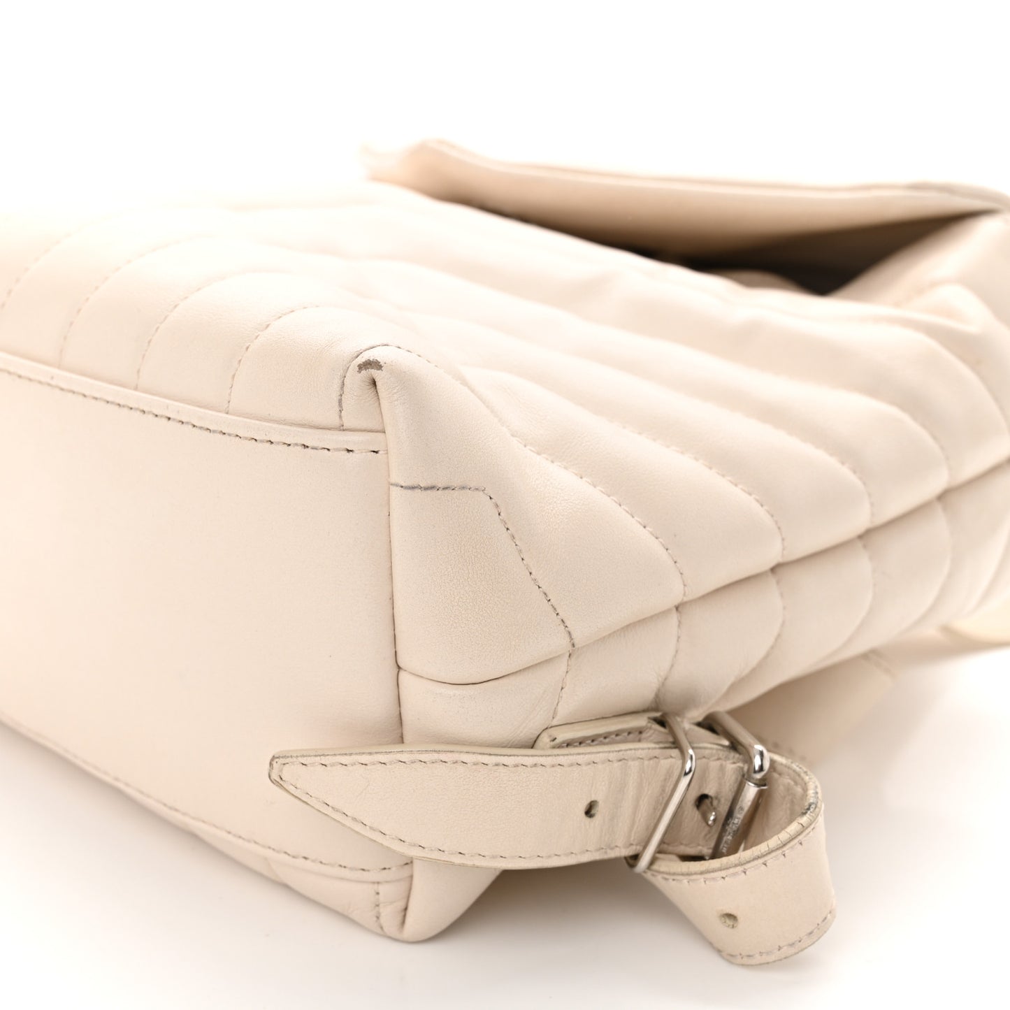 Calfskin Y Quilted Monogram Small Loulou Backpack Cream Souffle