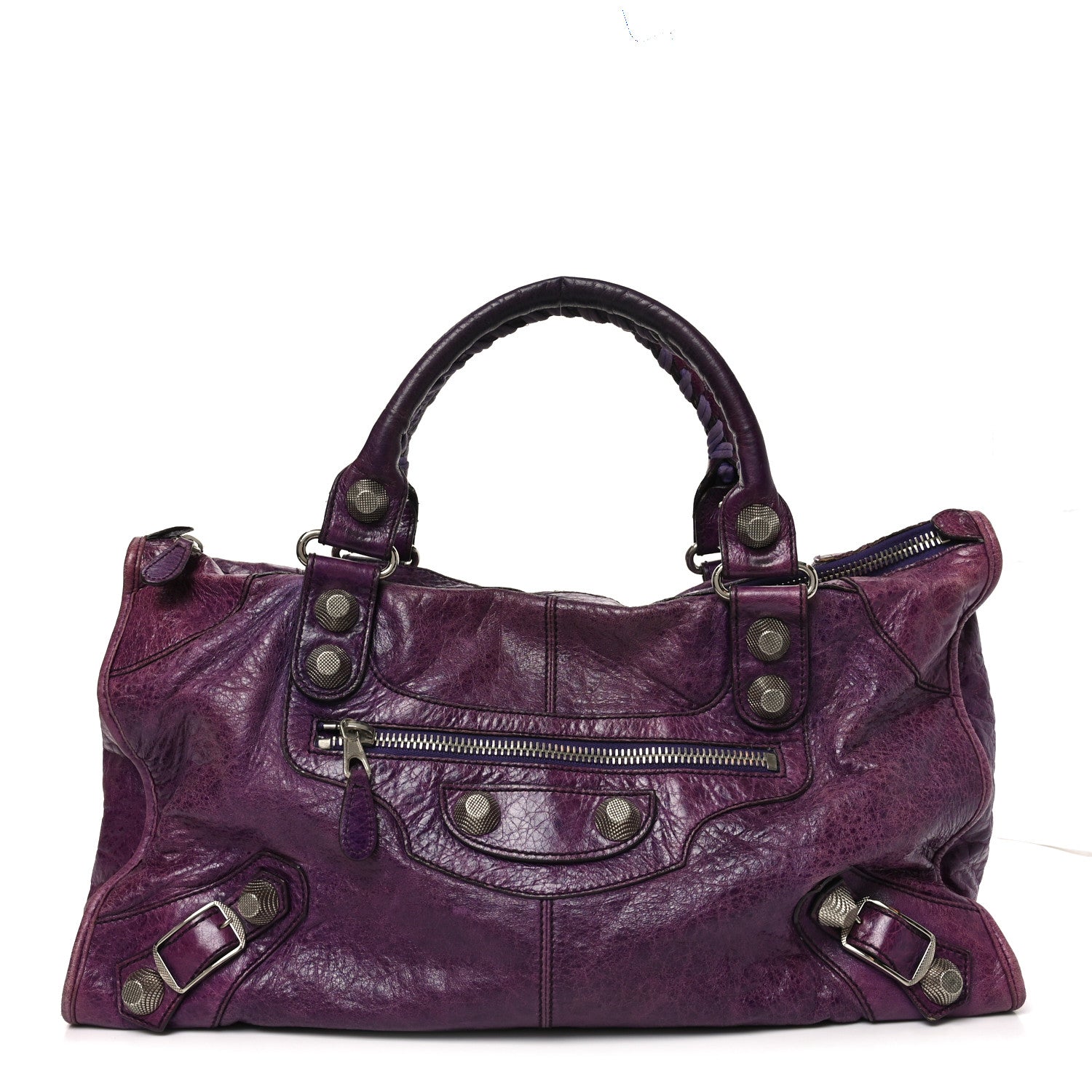 Balenciaga Agneau Giant 21 Silver Hardware Work Raisin 1824539