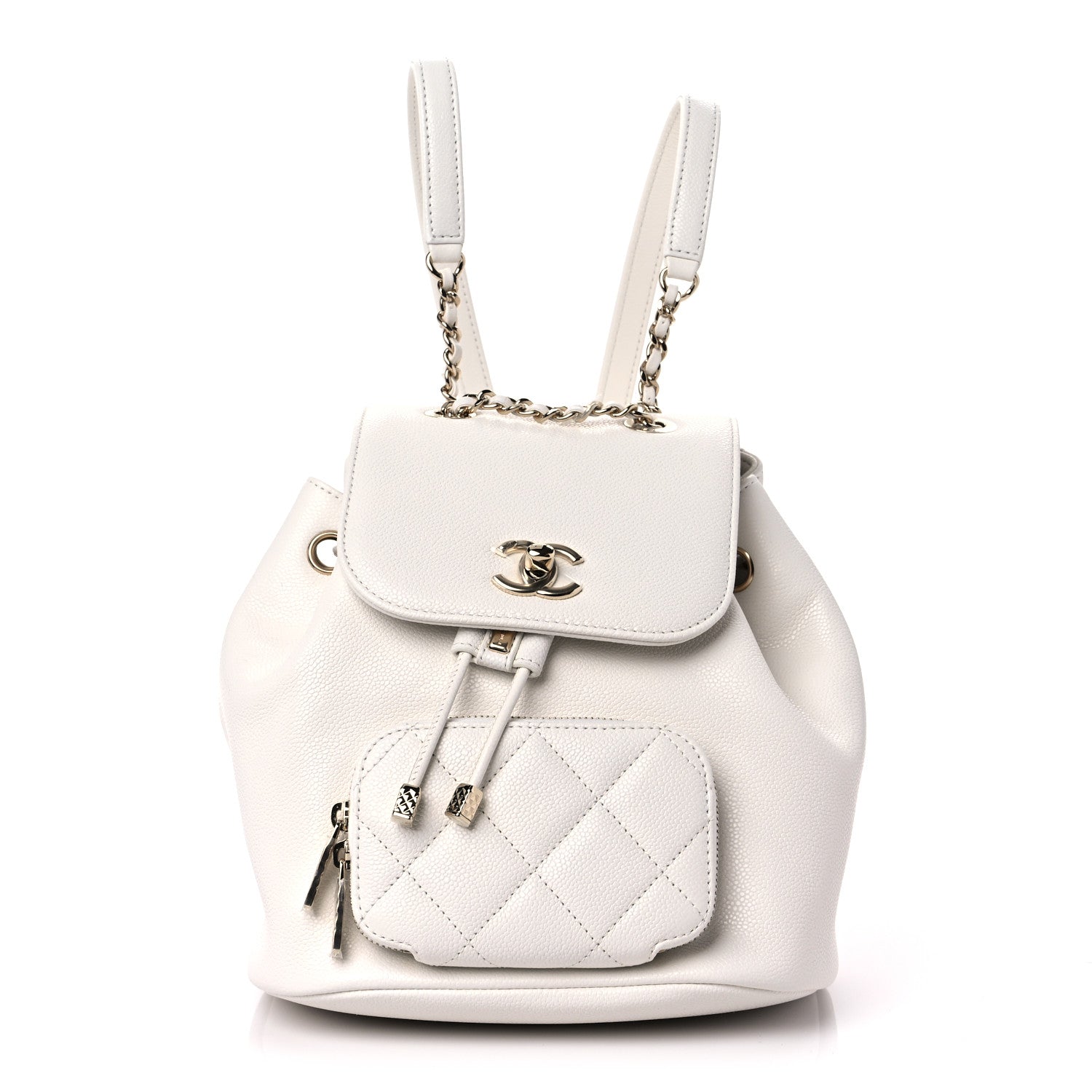 Chanel Caviar Quilted Mini Business Affinity Backpack White 1 of 10