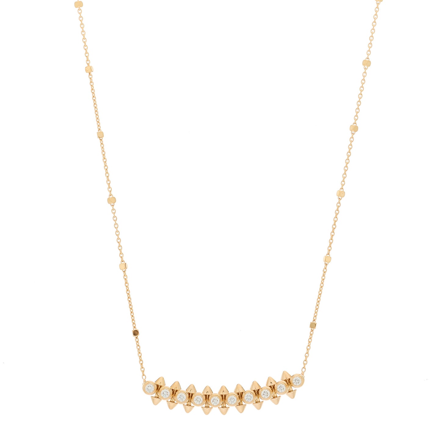 18K Pink Gold Diamond Clash de Cartier Necklace