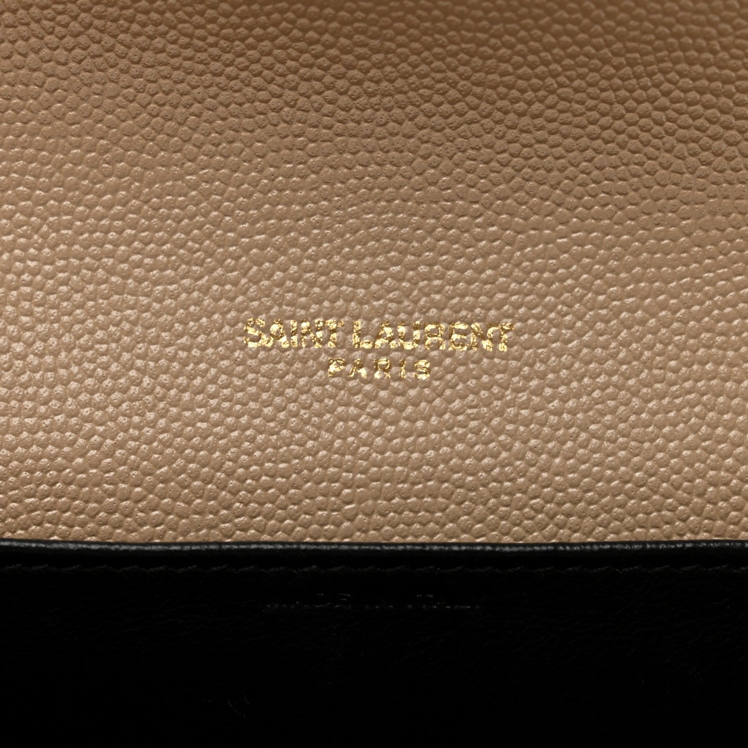 Saint Laurent Grain De Poudre Monogram Uptown Chain Wallet Dark Beige 7 of 11