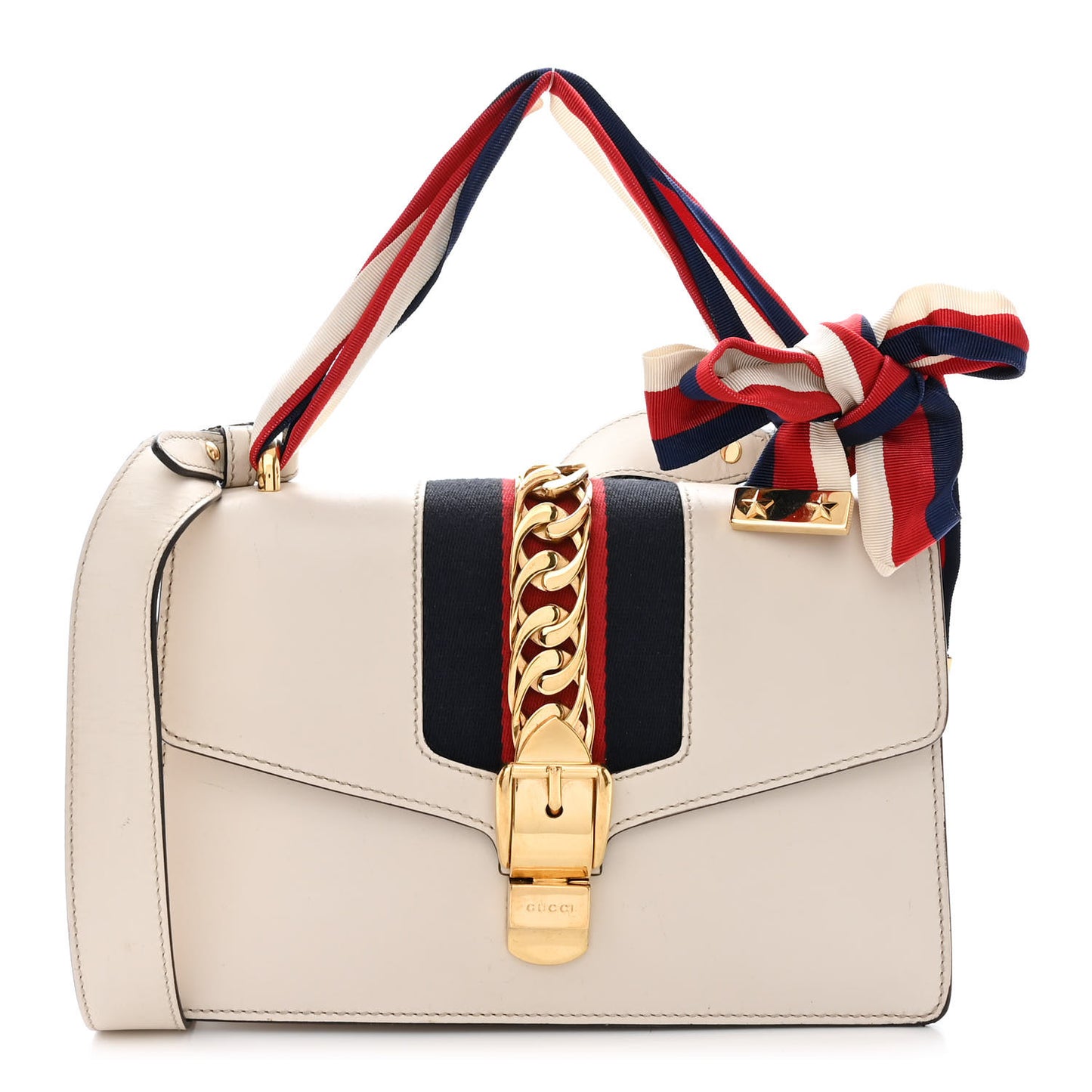 Calfskin Small Sylvie Shoulder Bag Off White