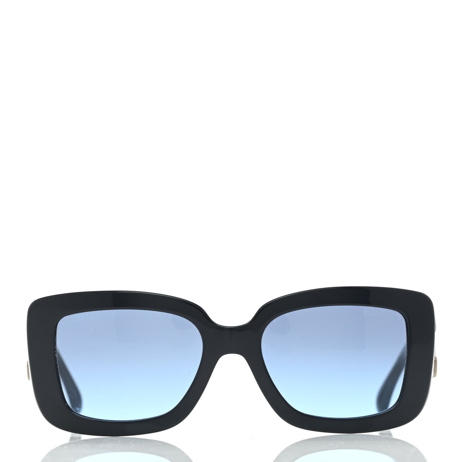 Chanel Acetate Calfskin Square Sunglasses 5473-Q-A Black Beige 2 of 8