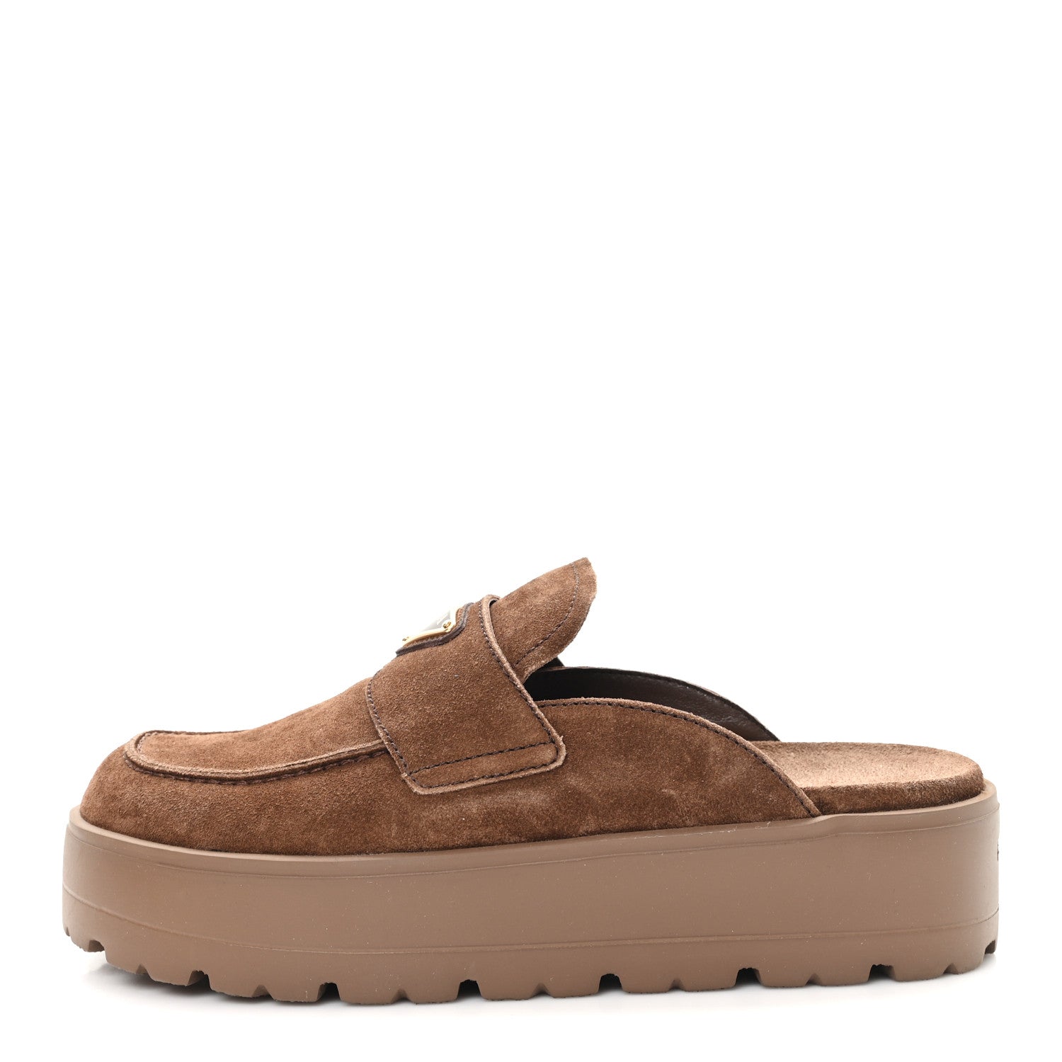 Prada Suede Scamosciato Flatform Mules 39 Cacao 1820108 – FASHIONPHILE