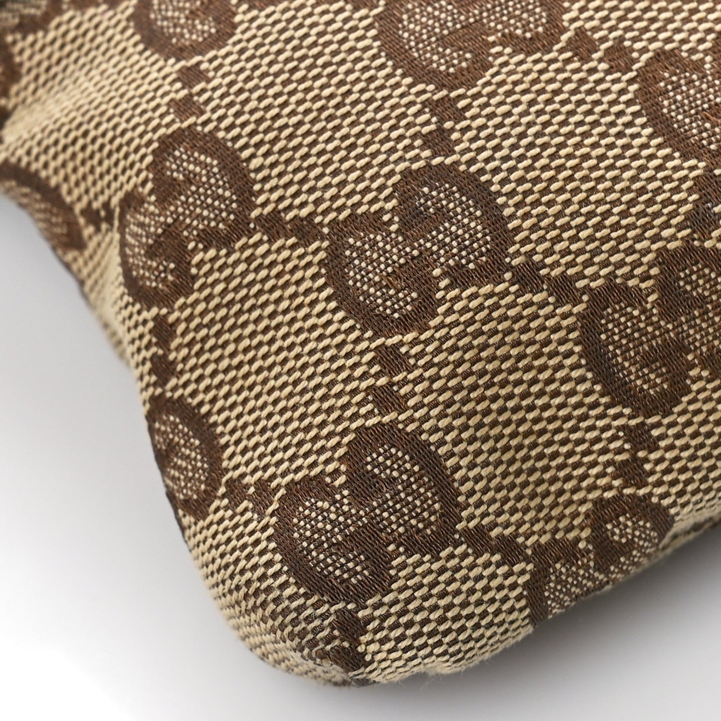 GG Monogram Web Double Pocket Belt Bag Dark Brown