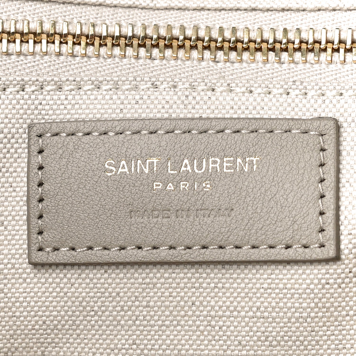 Saint Laurent Linen Calfskin Small Rive Gauche Tote Beige Sea Salt 6 of 8